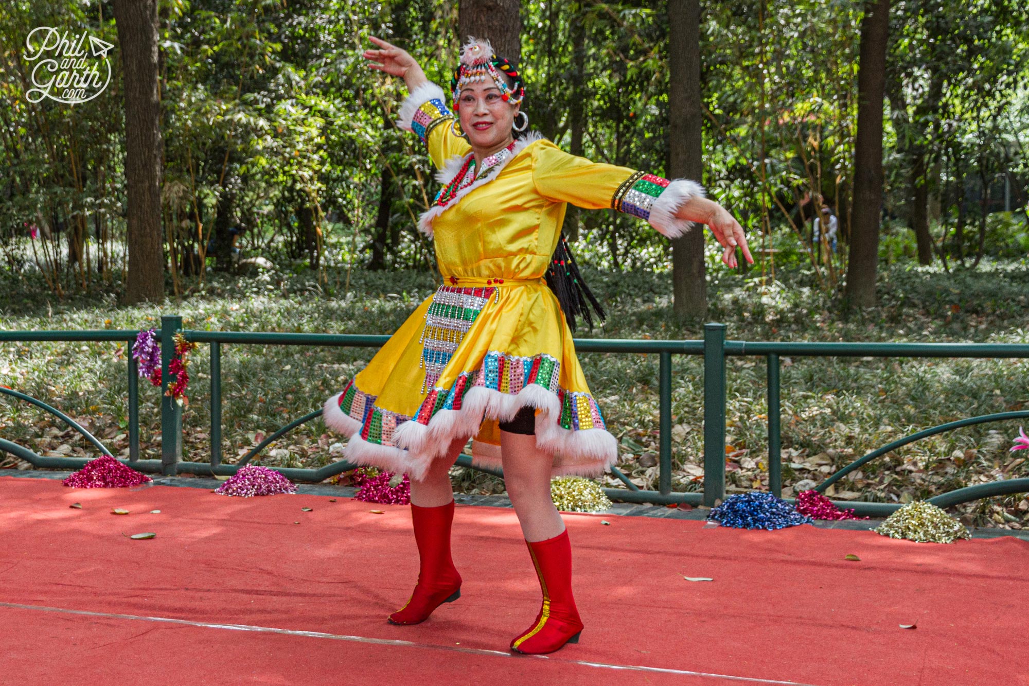 Locals come to show off their dancing skills