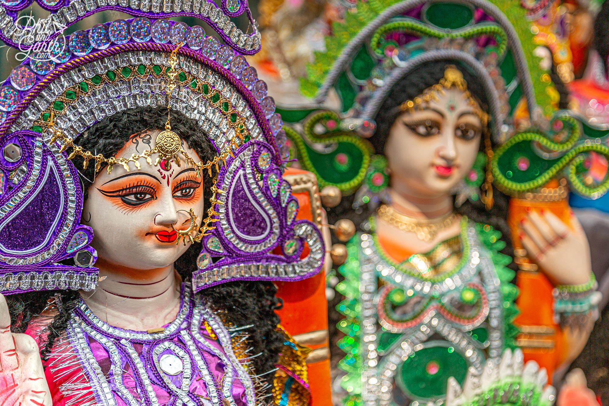 Look at all the gorgeous detail on these goddess statues
