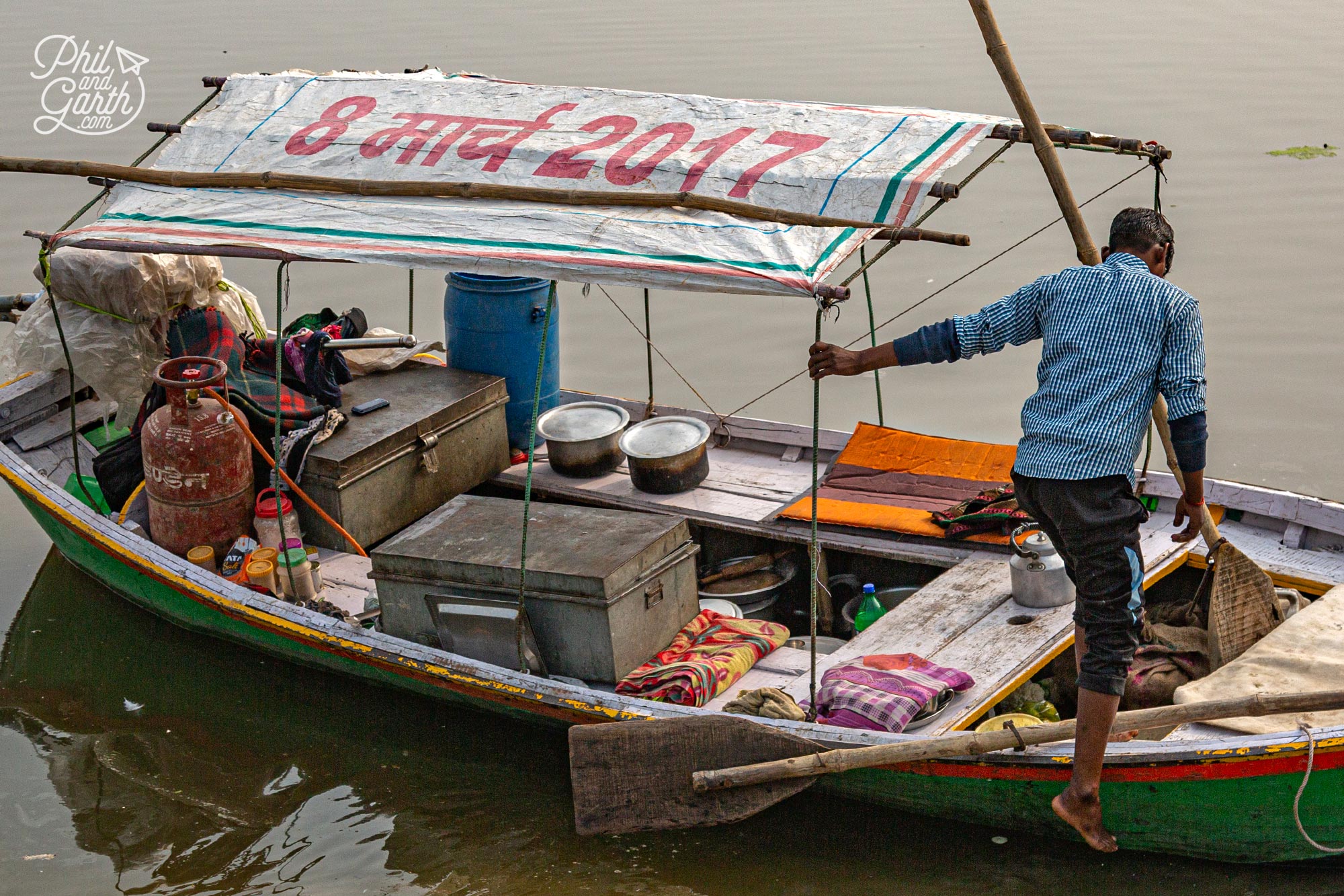 Our crew's kitchen boat