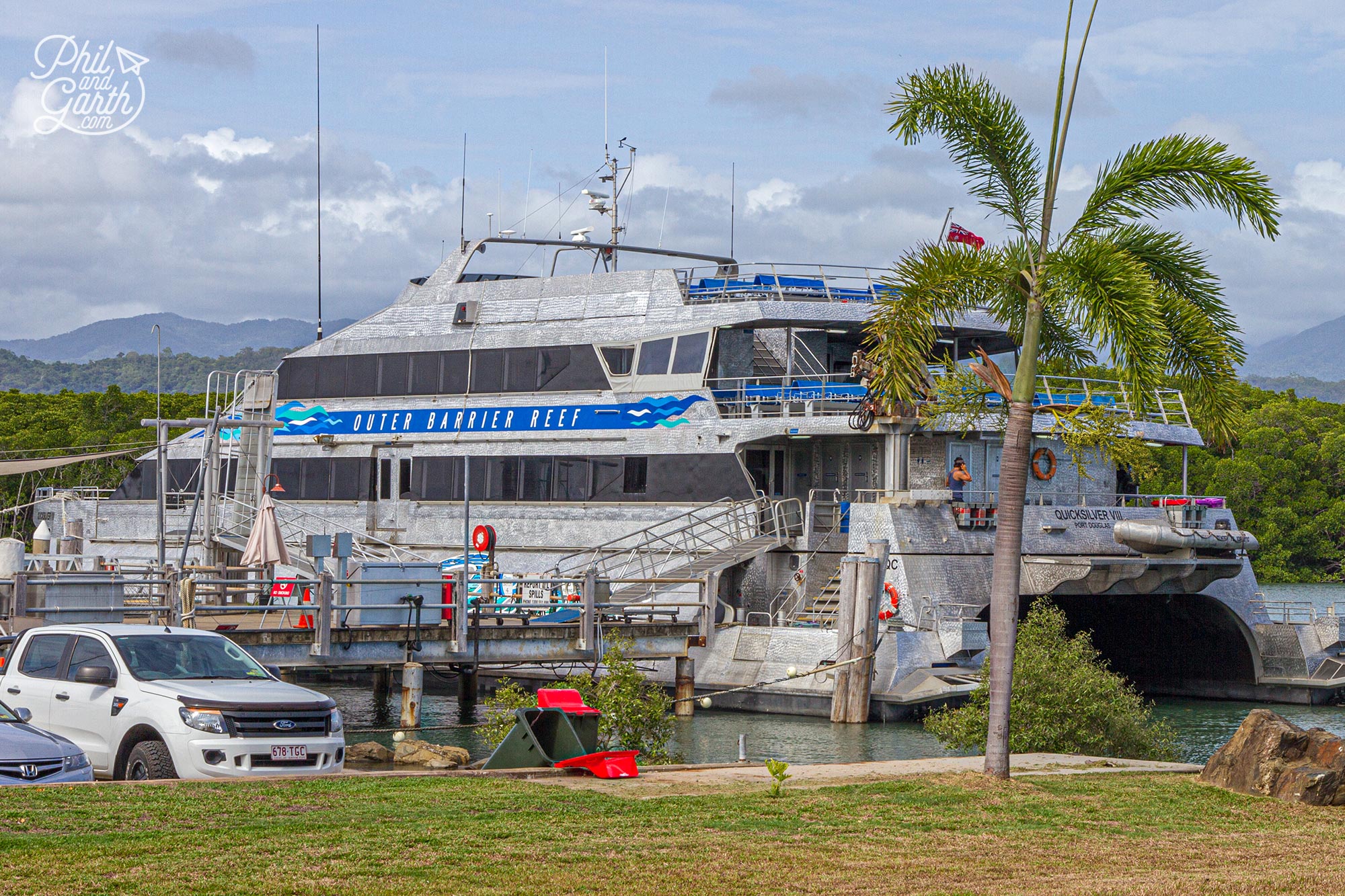 Our giant sized catamaran for the day to the Great Barrier Reef
