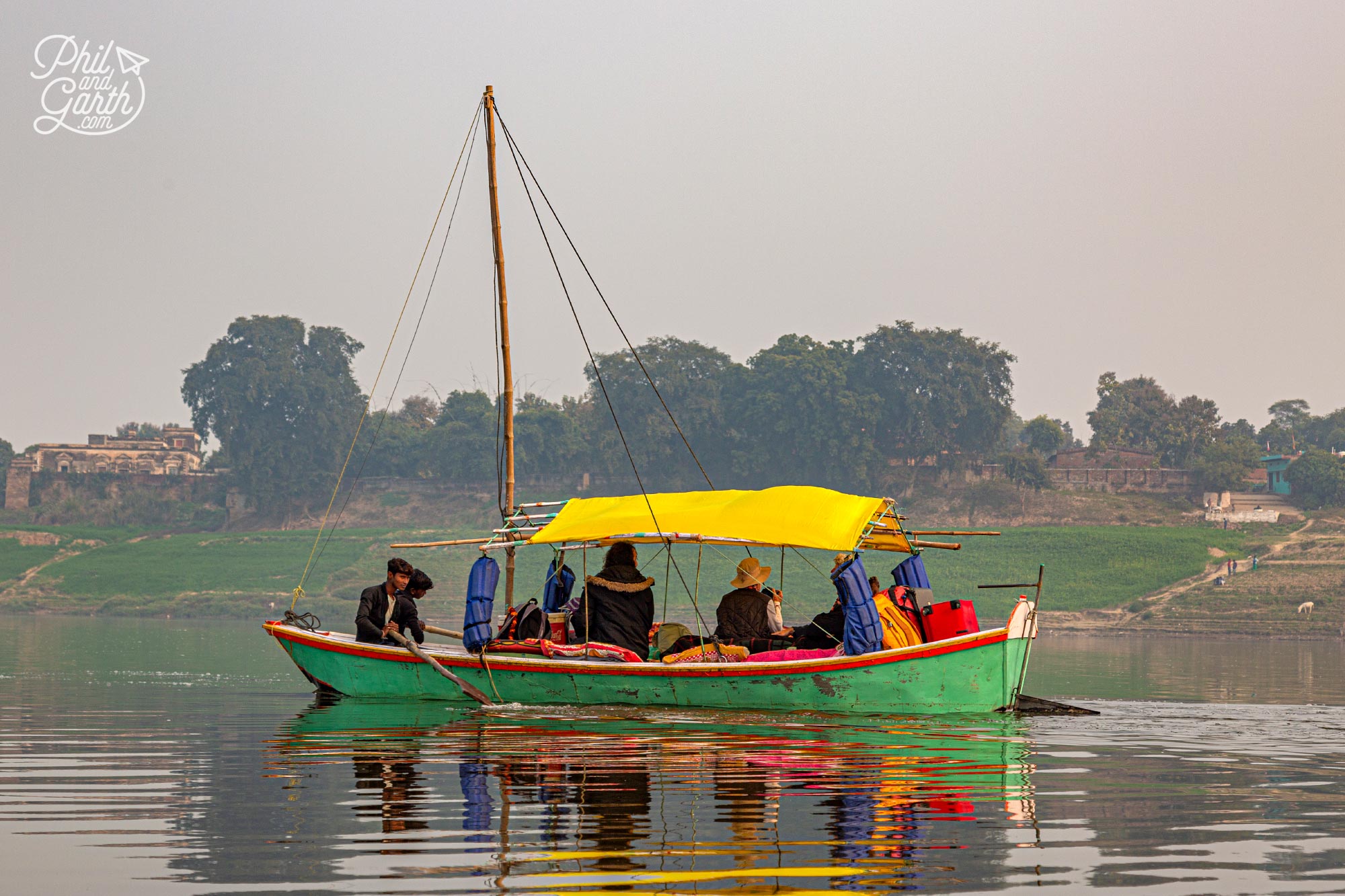One of our group sailing boats to Varanasi
