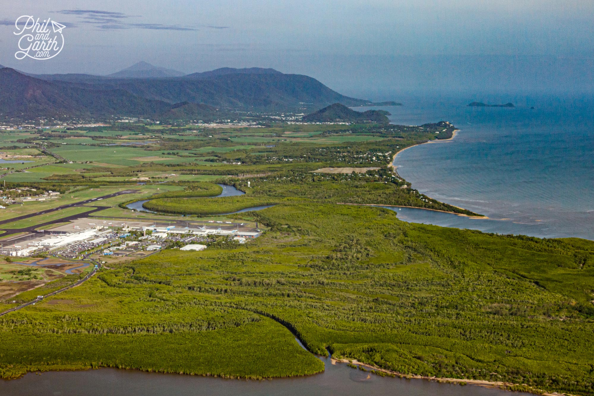 Our view of tropical Queensland as we come into land at Cairns airport