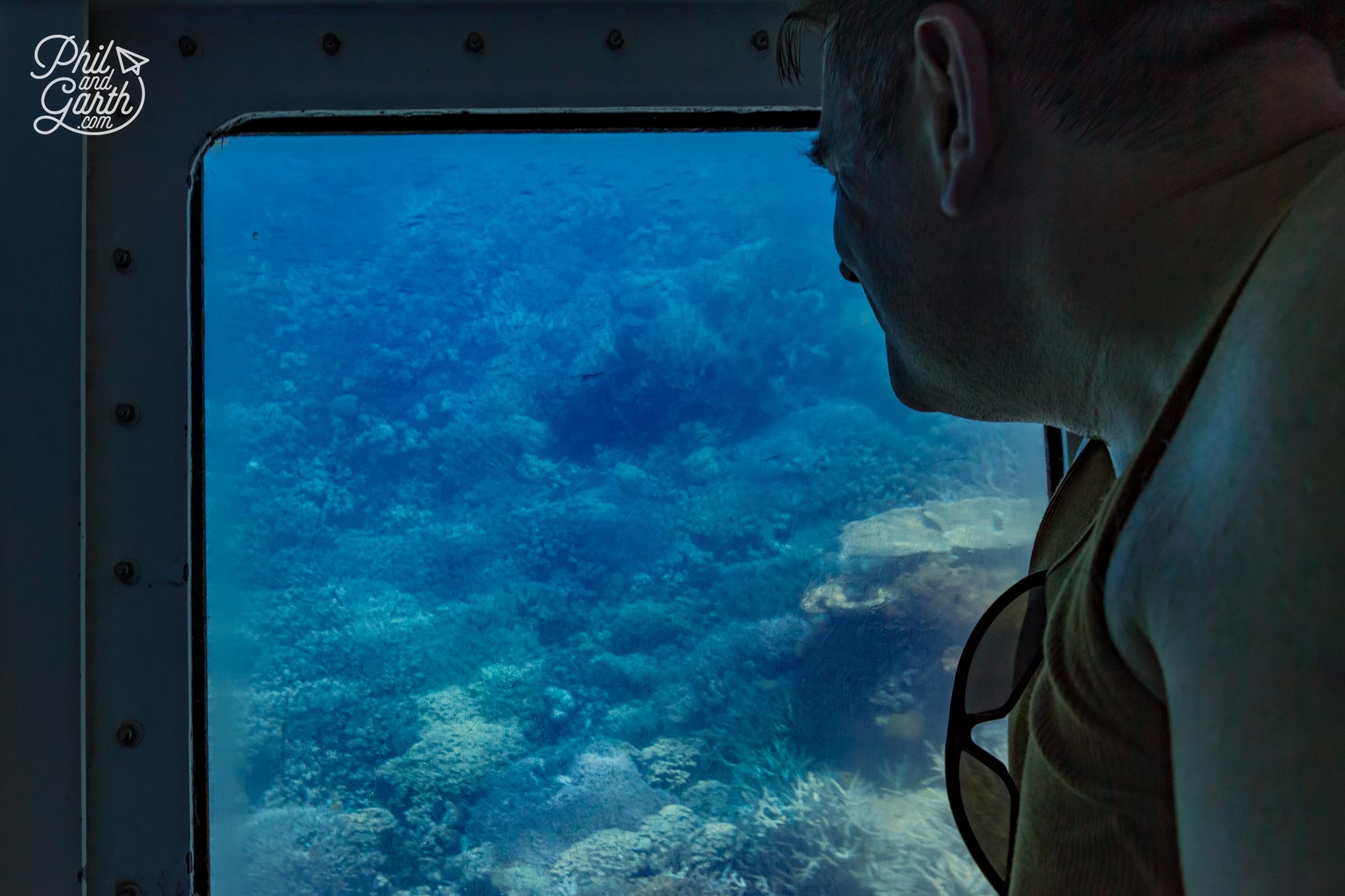 Phil checking out the view from the semi submersible