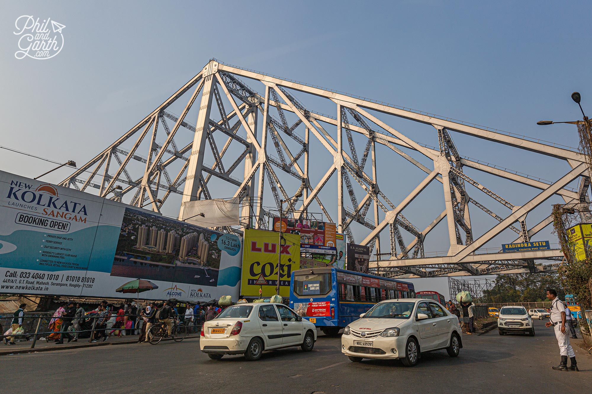 The Howrah Bridge has no nuts or bolts, it was assembled entirely with rivets