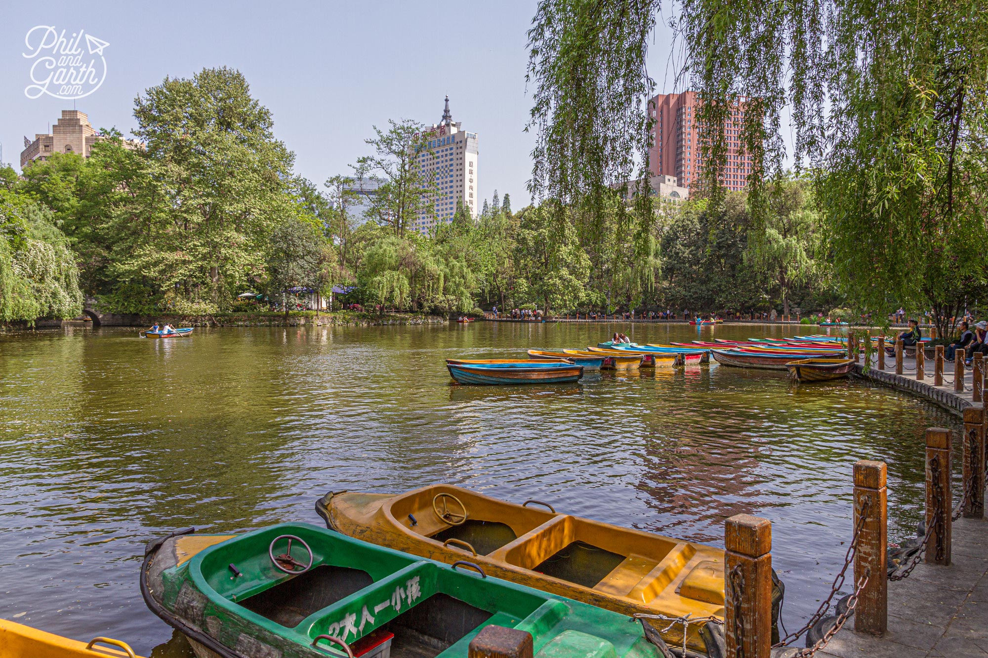 The lake is a lovely spot for a cup of green tea