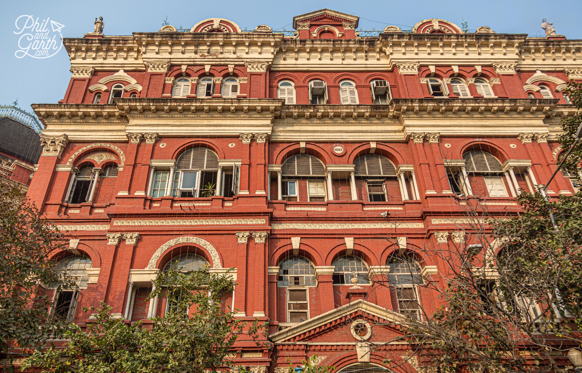 The red brick of the Writers Building - Kolkata's oldest building