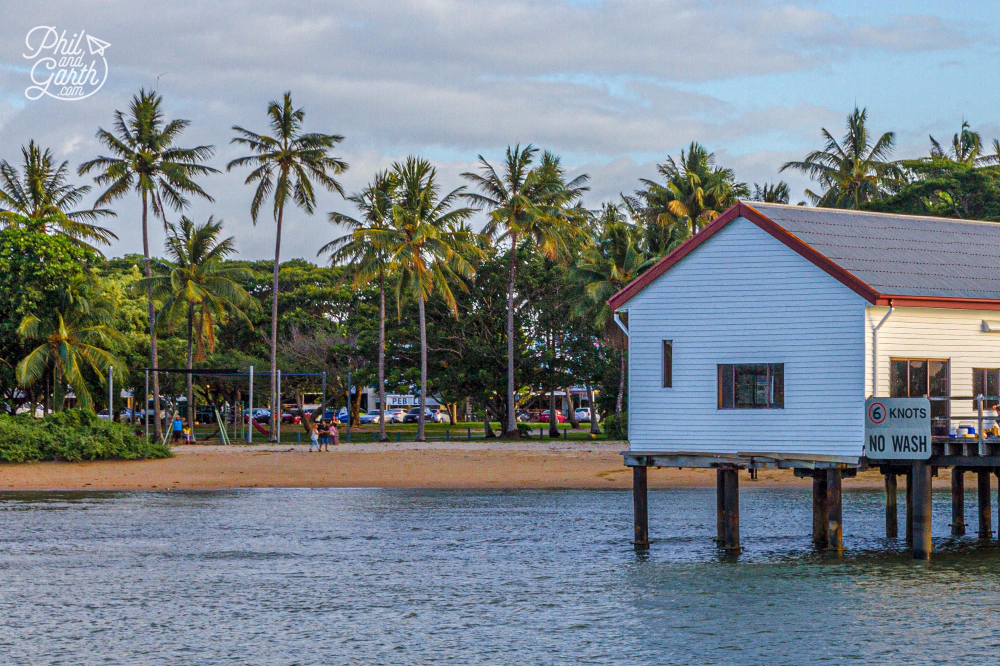 The small beach next to Rex Smeal Park