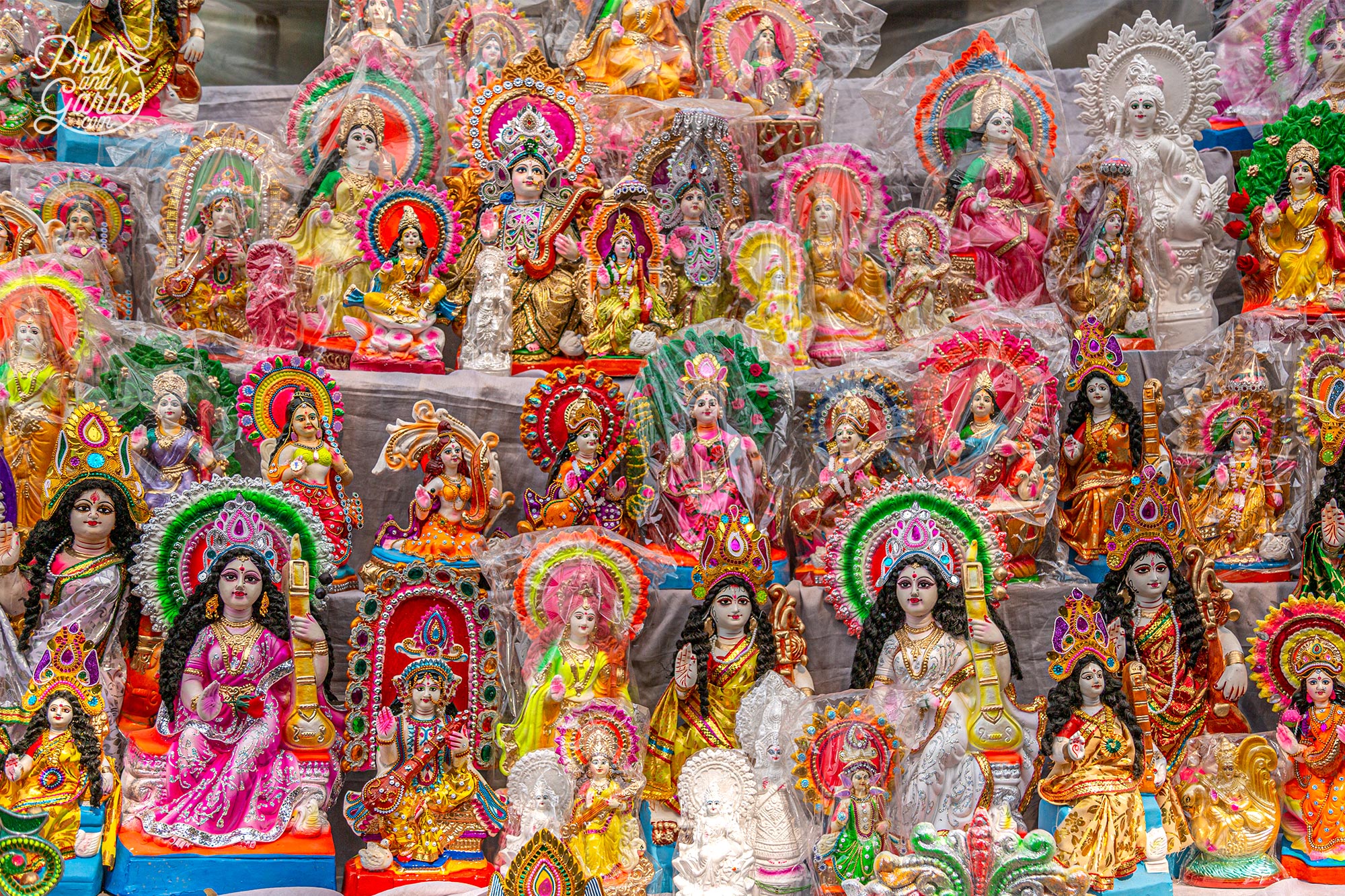 These much smaller gods and goddesses are used inside people's homes