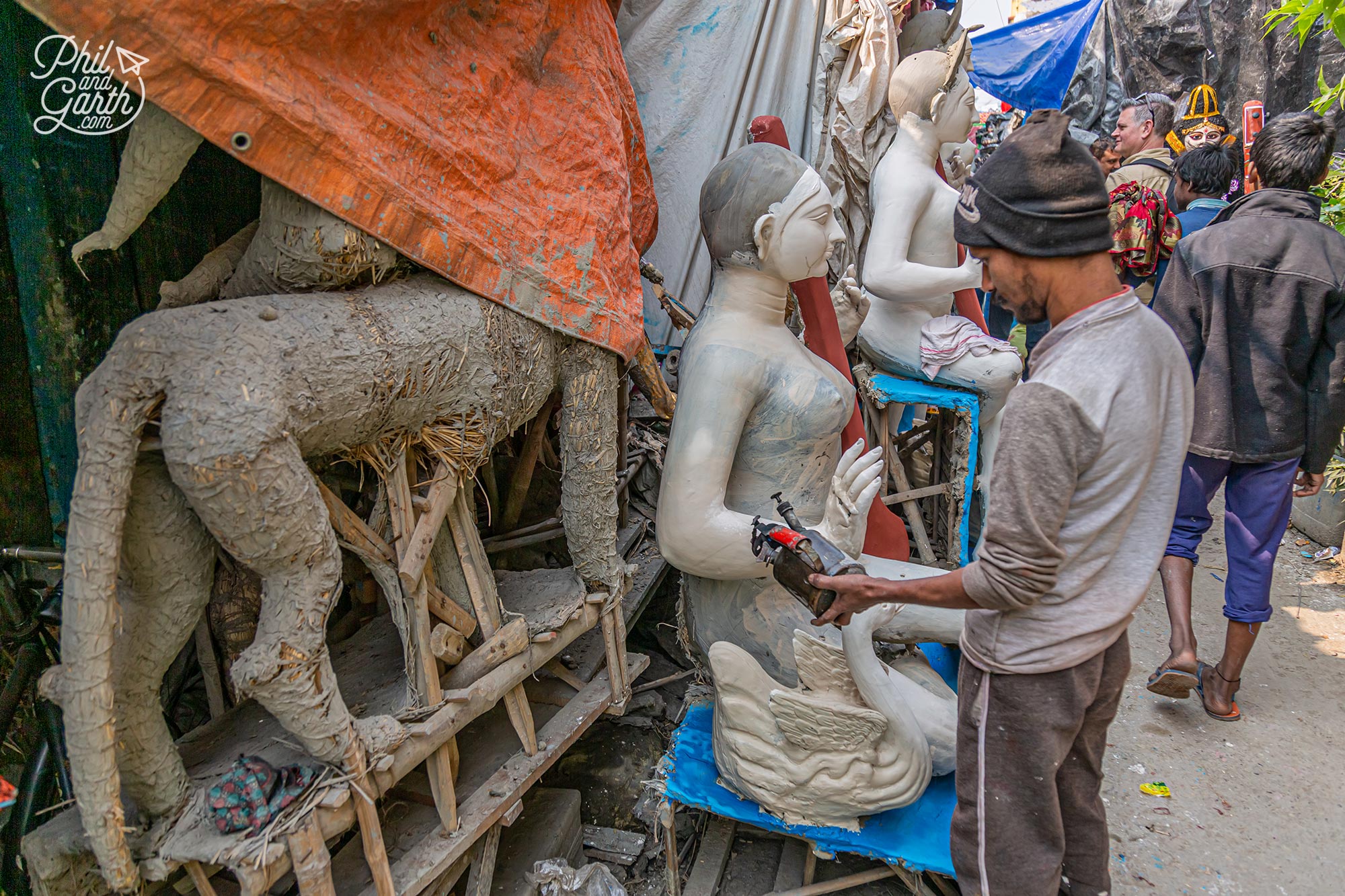 Wandering around the streets of Kumartuli is fascinating