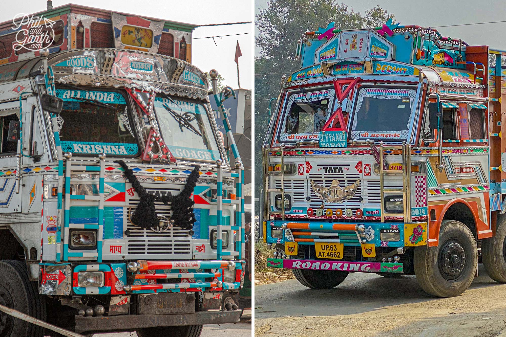 We loved all the highly decorated lorries and trucks in India
