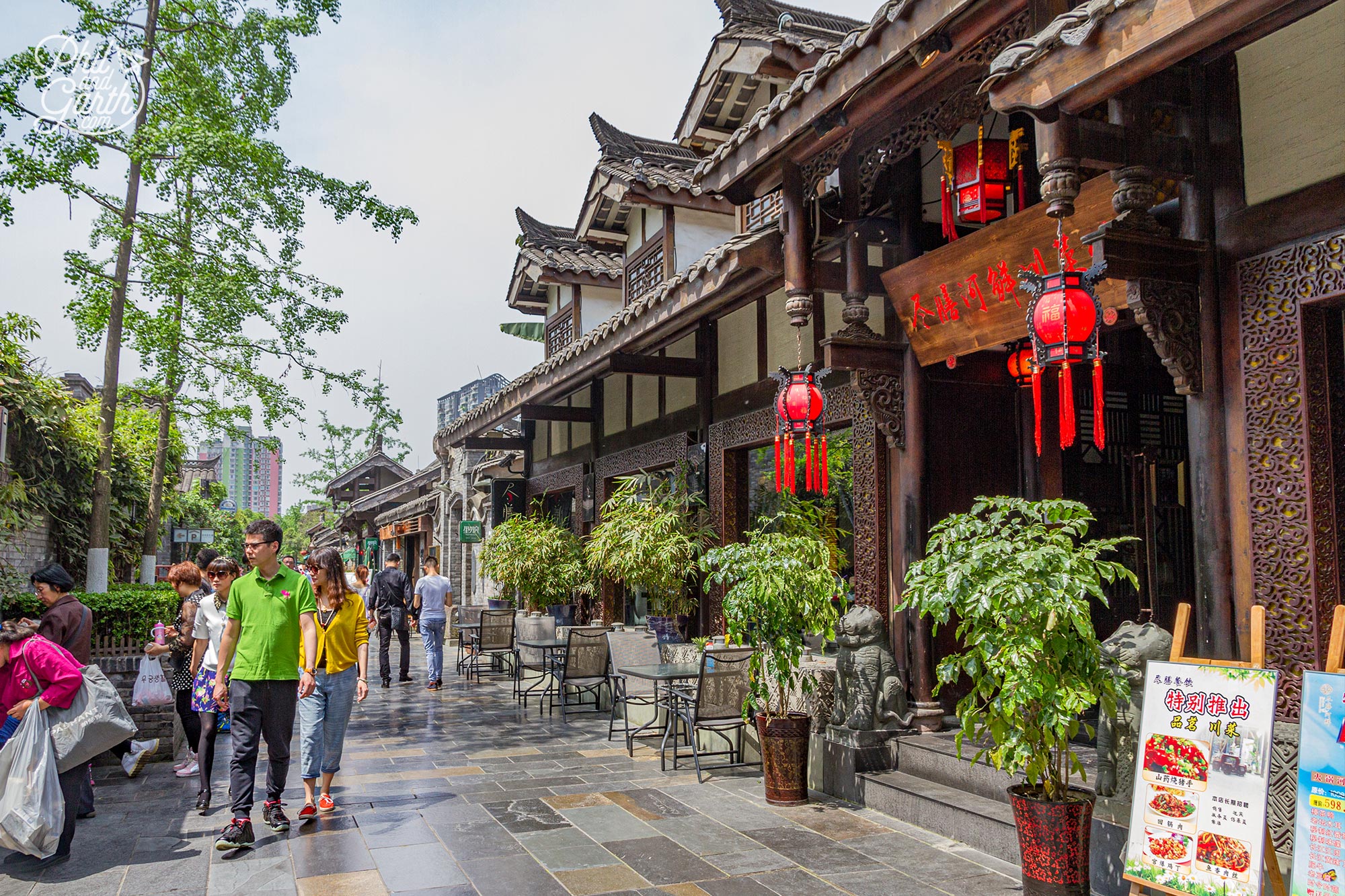 A restaurant on Wide and narrow alley Chengdu China