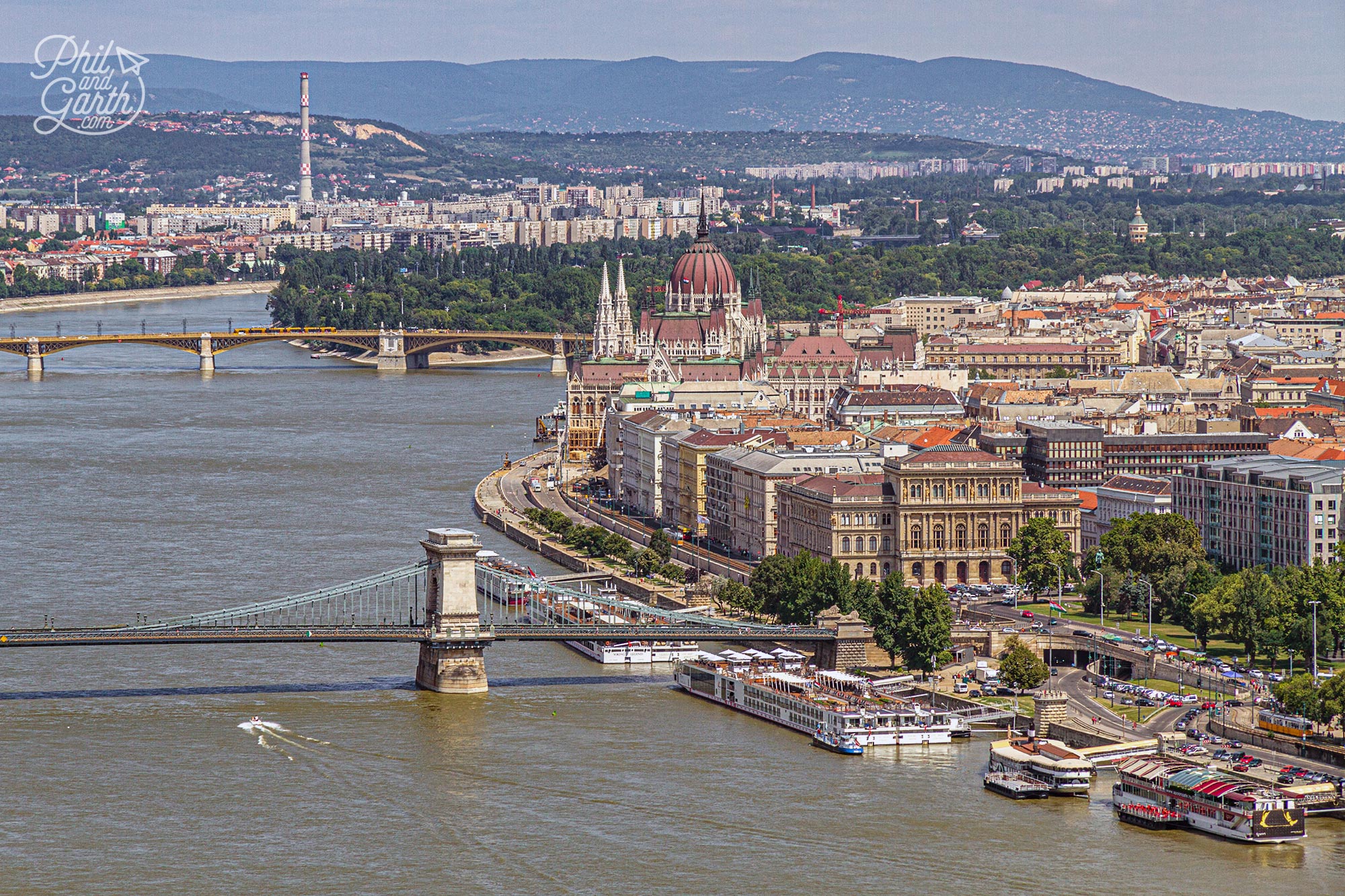 Budapest’s two parts of Buda and Pest are joined together by many bridges over the River Danube