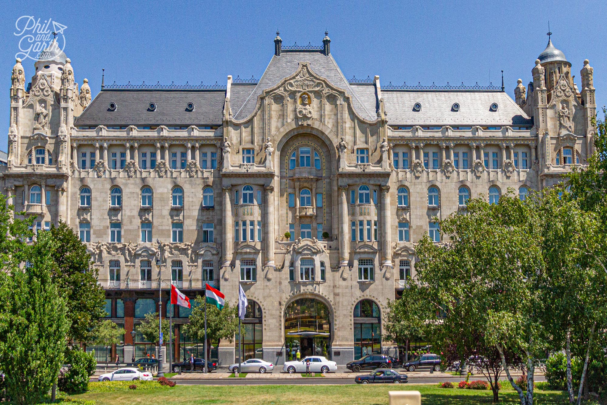 The Art Nouveau Gresham Palace now The Four Seasons luxury hotel - On our Budapest In 2 Days Itinerary