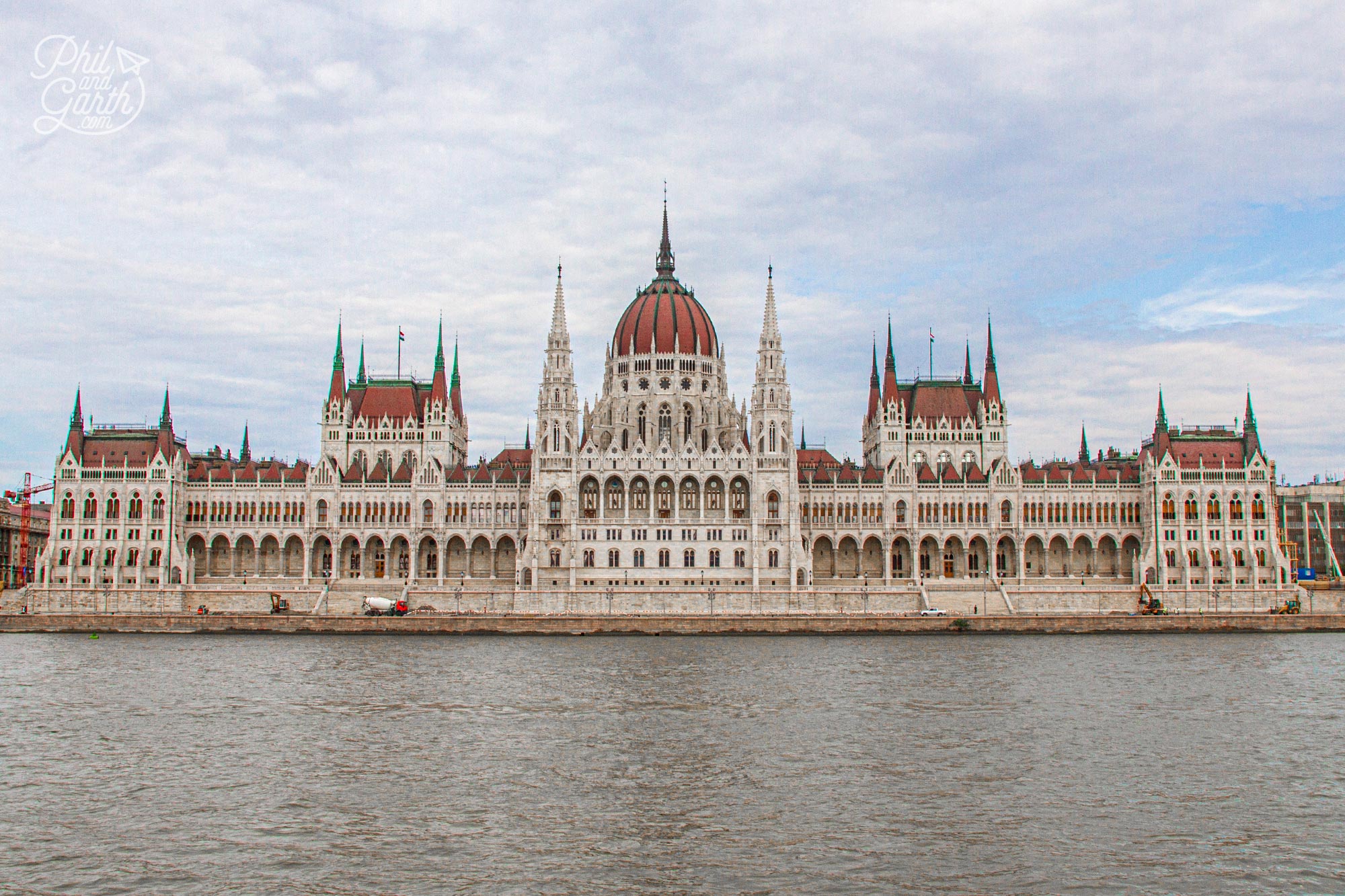 The Hungarian Parliament Building is best viewed head on from the River Danube