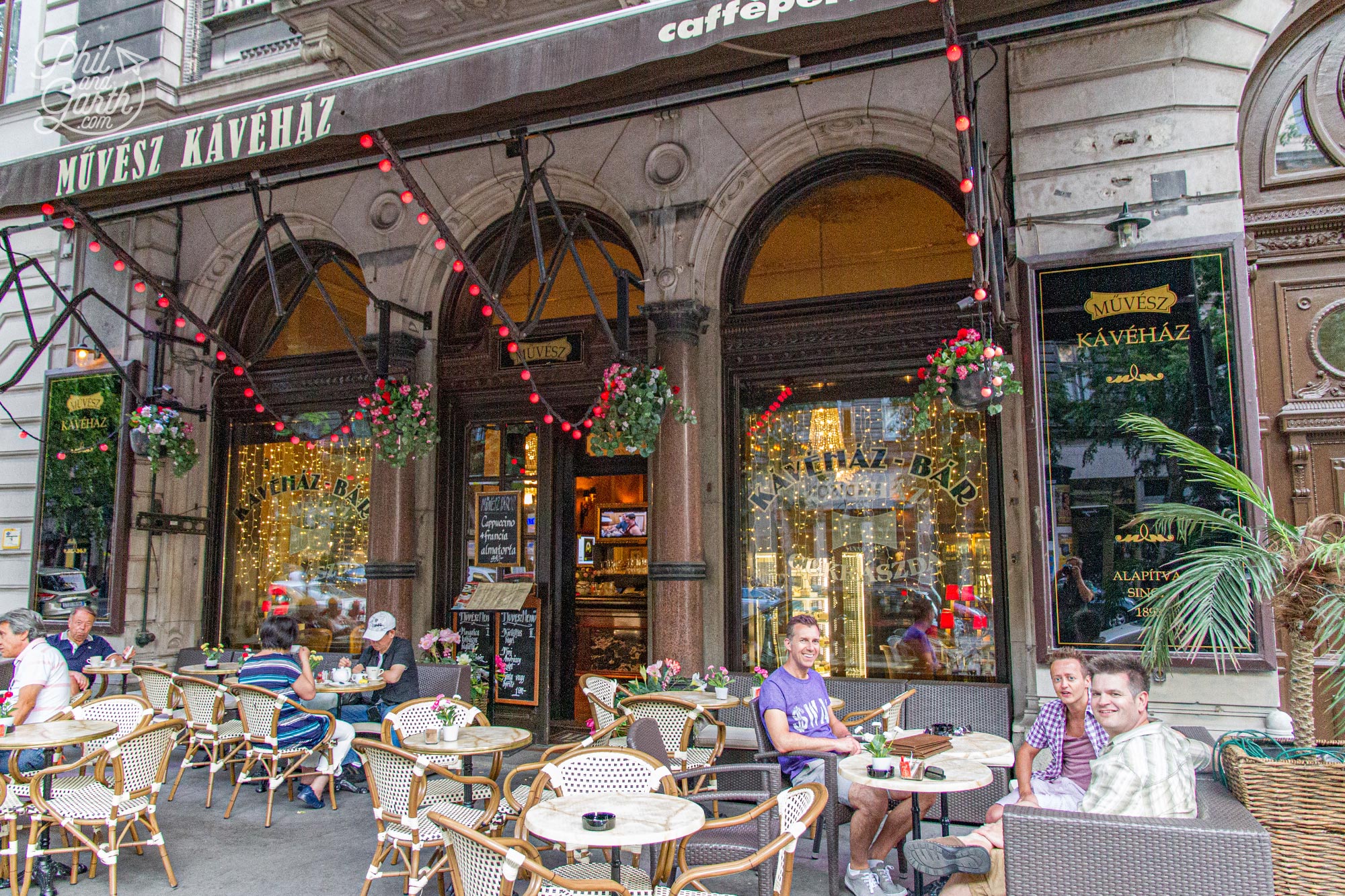 The lovely Művész Kávéház cafe built in 1898 - opposite the Opera House