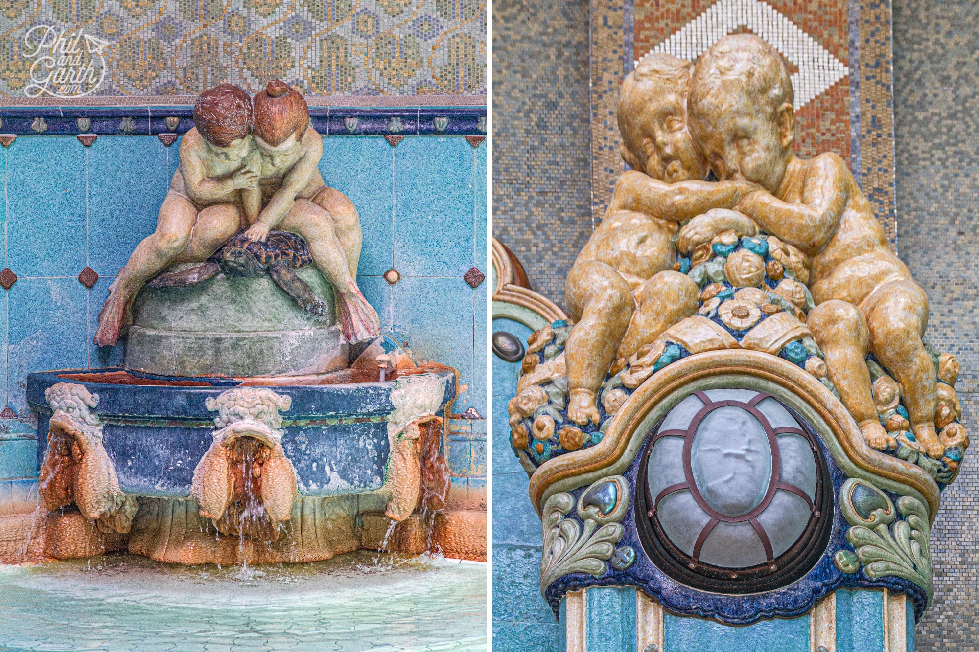 The thermal pools have the best art nouveau features