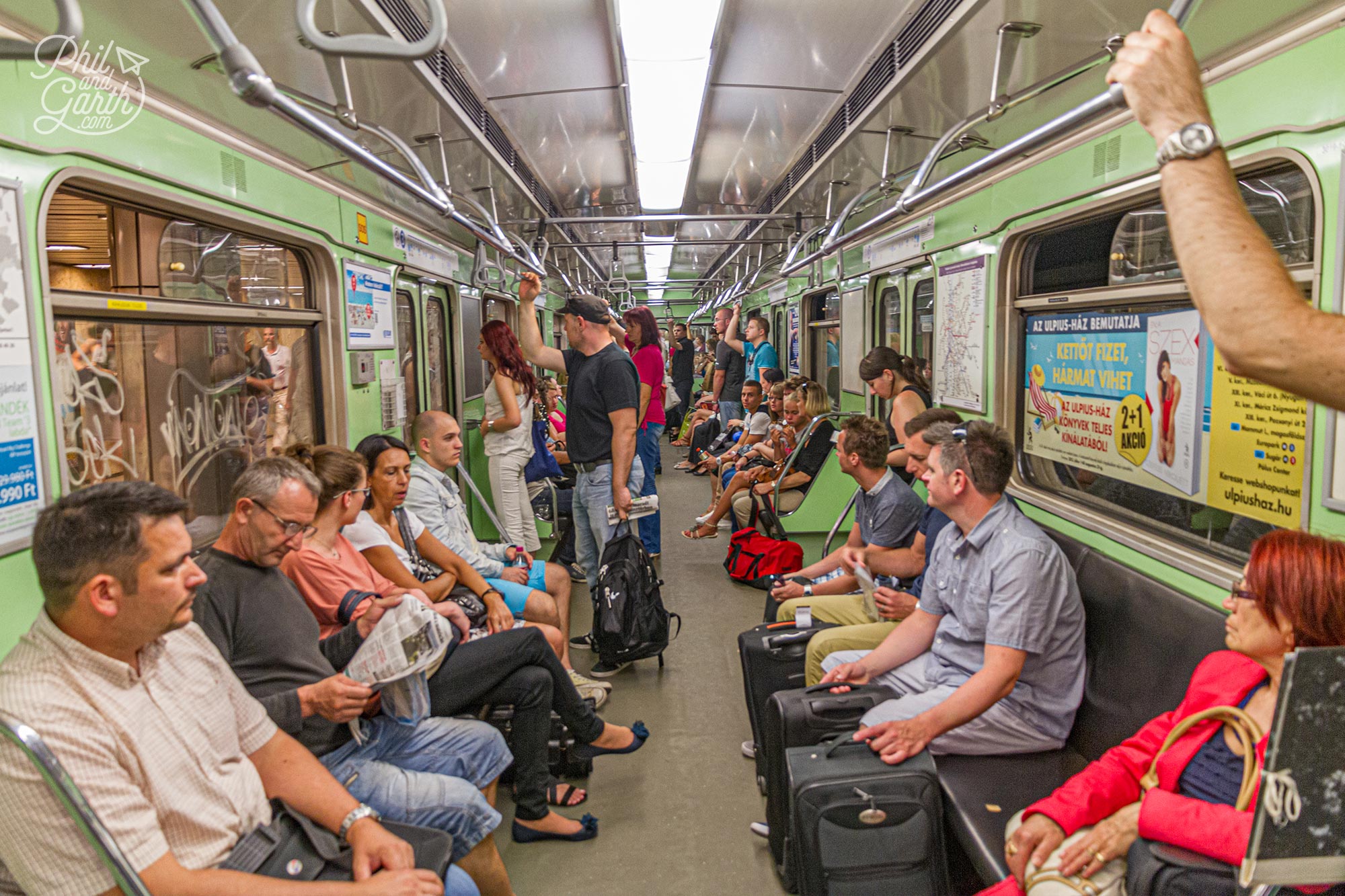 Travelling on Budapest's undergrpund Metro is an easy way to get around