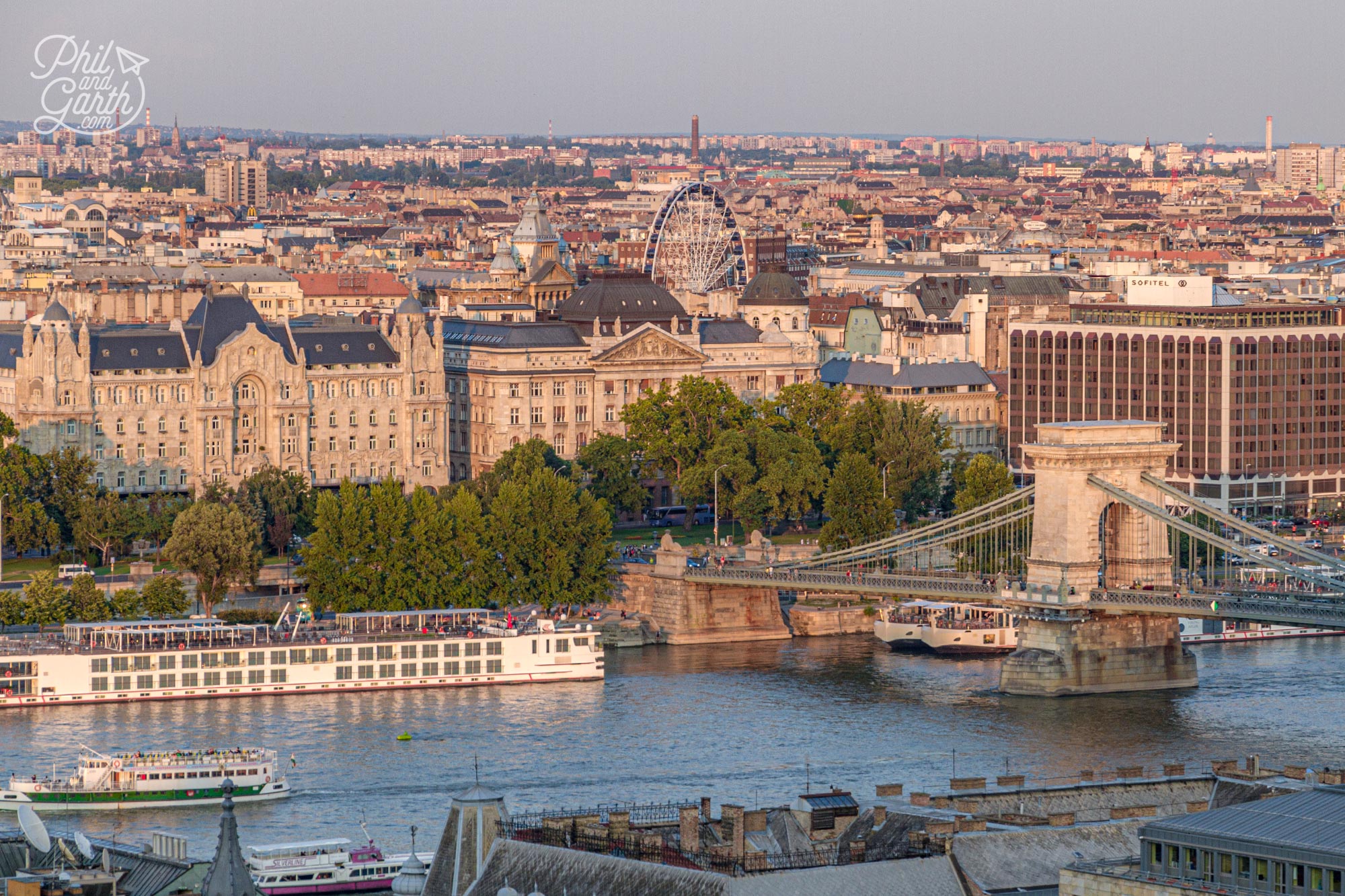 Views across to the Pest side of Budapest