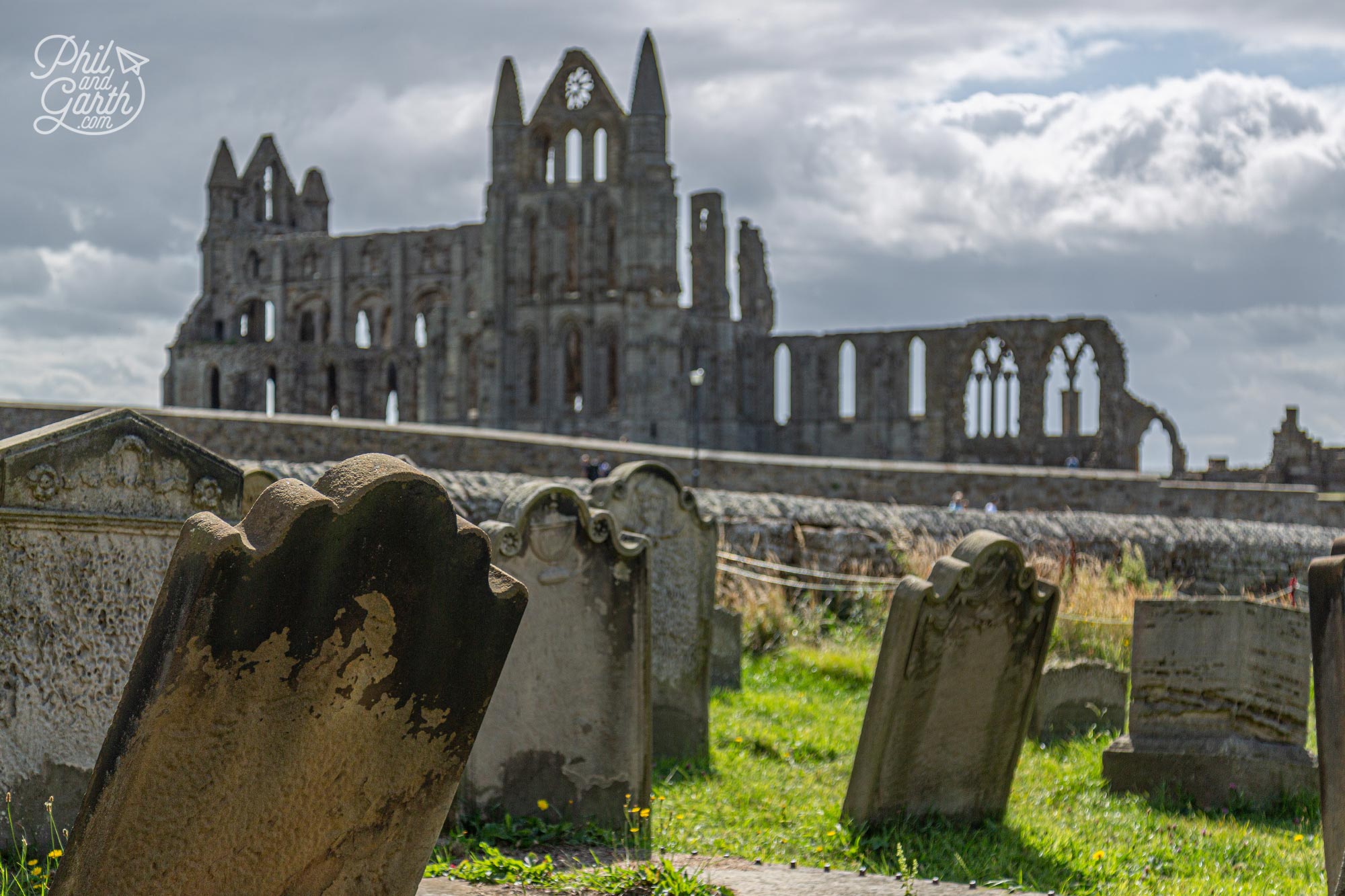 St Mary’s graveyard with Whitby Abbey in the background