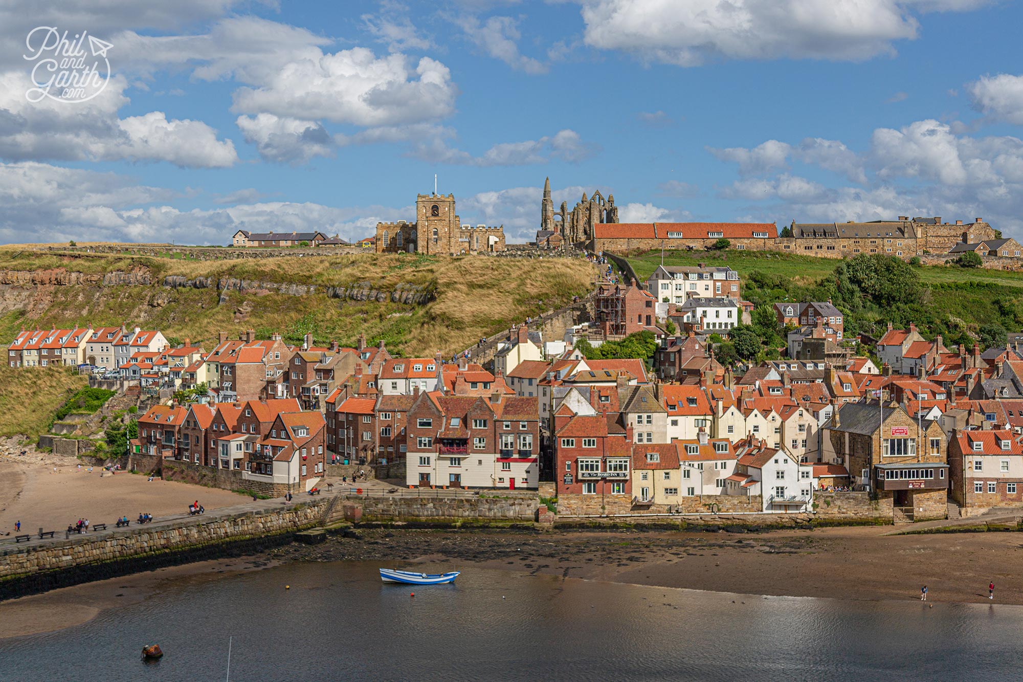 The view from the spot in Whitby that inspired Bram Stoker to use Whitby as the setting for Dracula