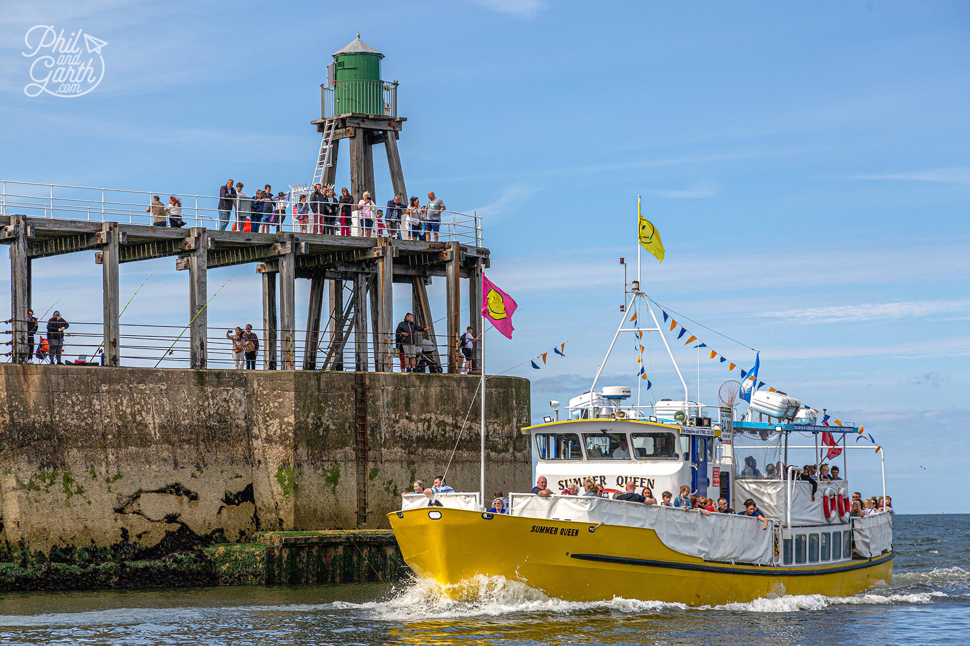 Whitby harbour pleasure boat cruises last around 20 minutes