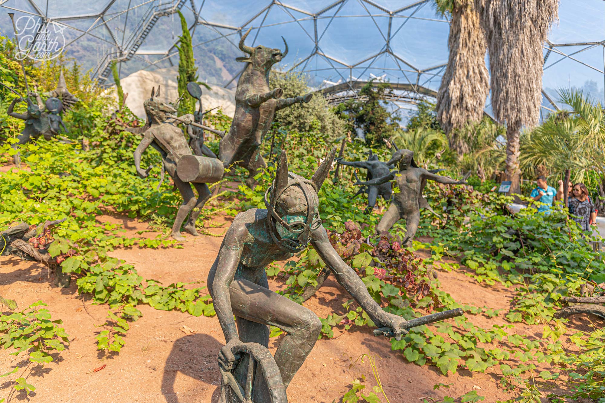 Sculptures of Dionysus, the Greek god of wine surrounded by his followers, Maenads