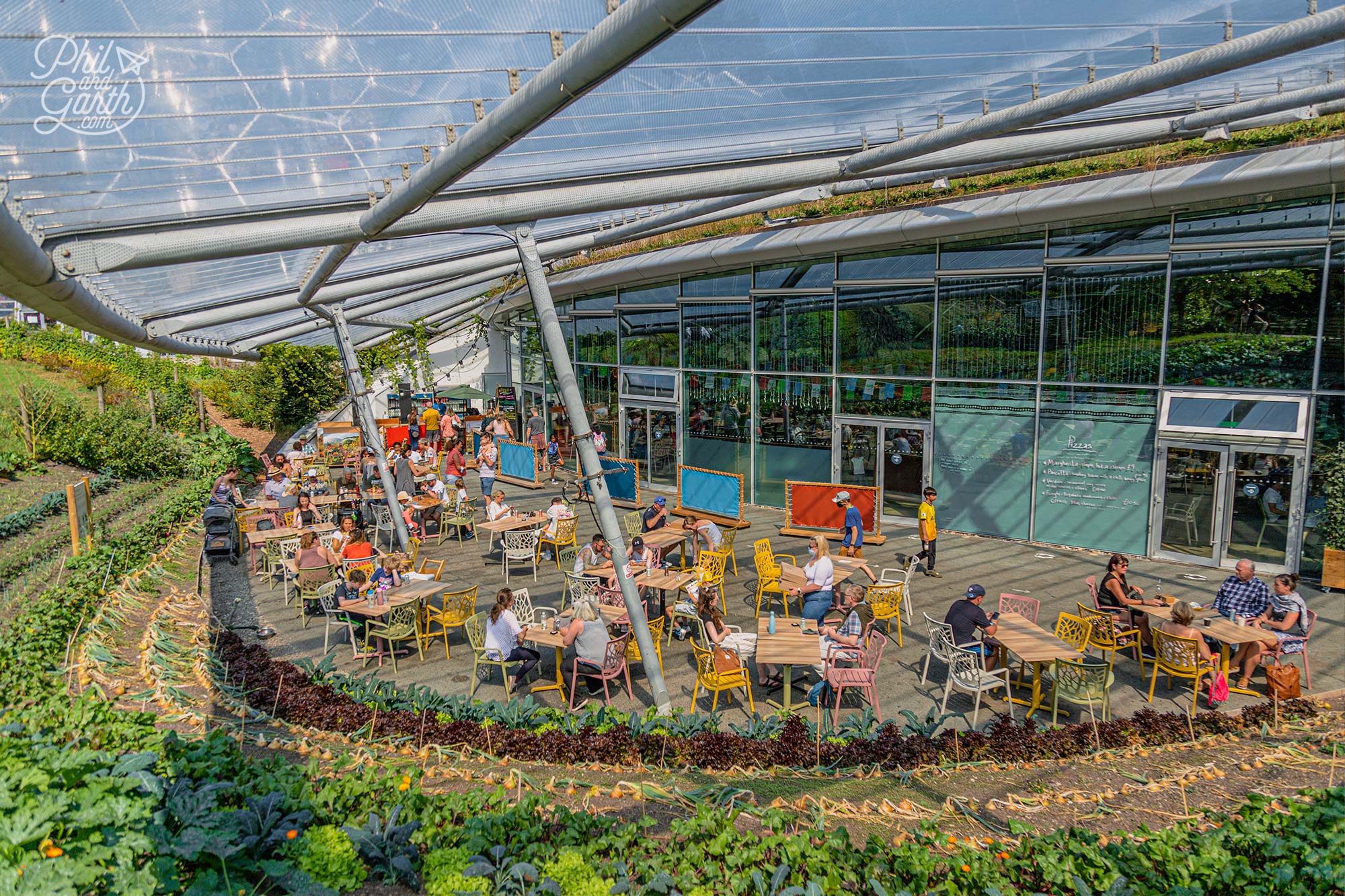 The Canopy Café in the building linking the 2 biomes