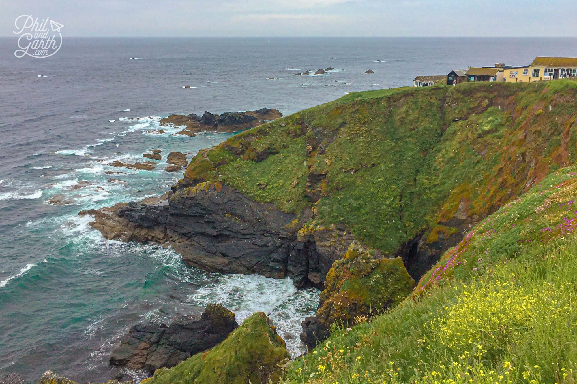 The only buildings at Lizard Point are a cafe and a souvenir shop