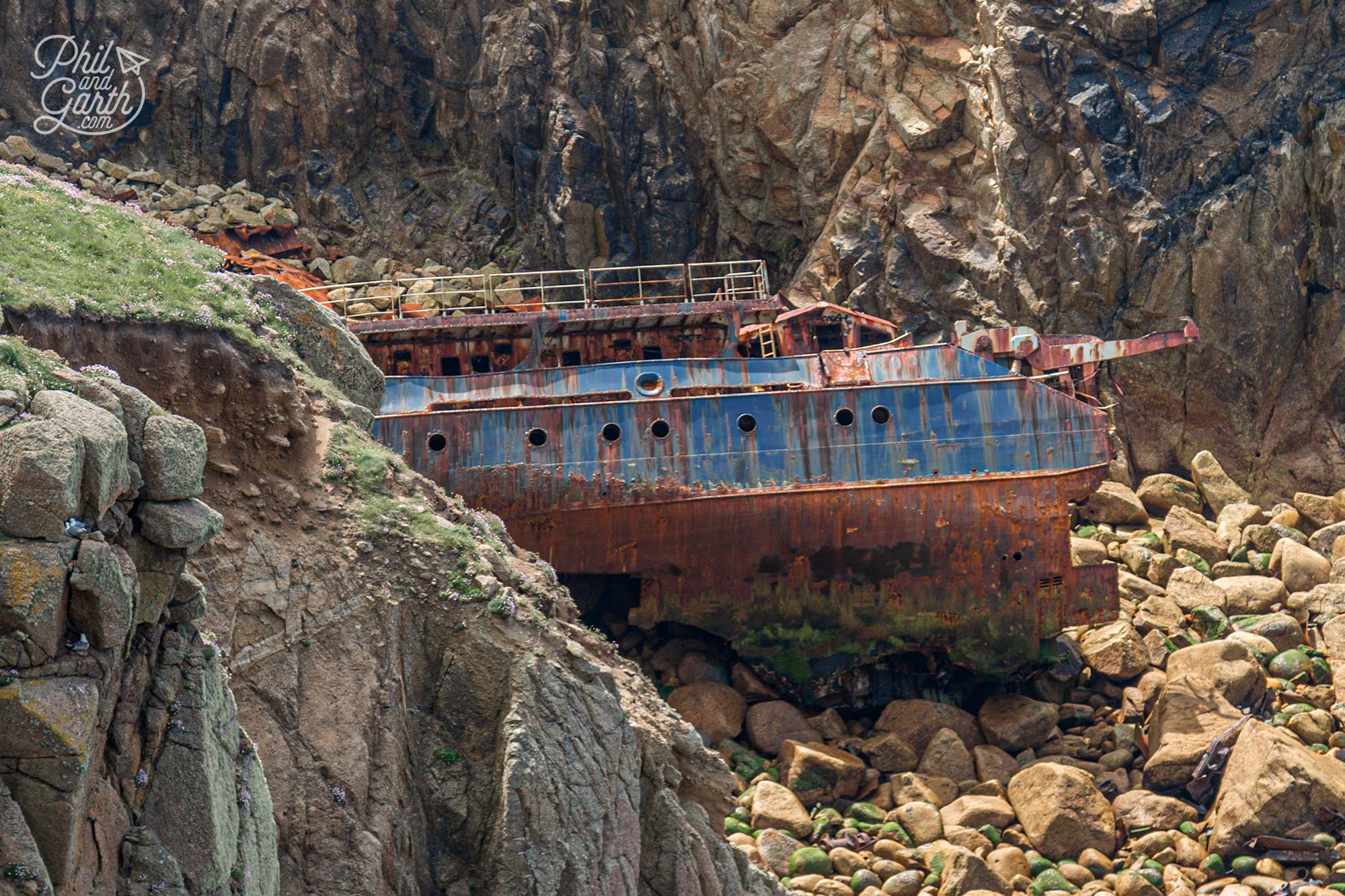 The shipwreck of RMS Mulheim, a German cargo ship that crashed in 2003