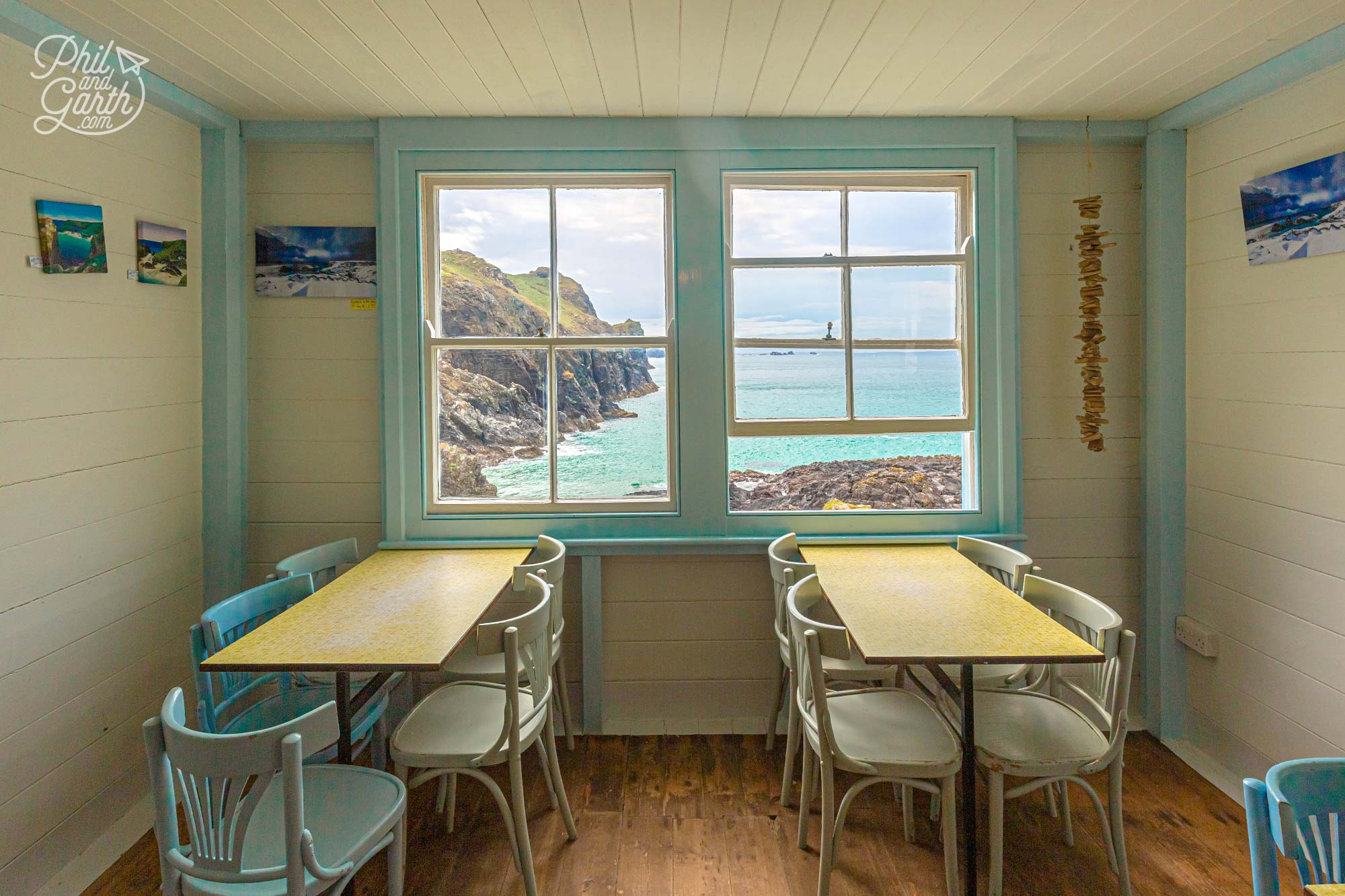 Wonderful view from inside the Kynance Cove Cafe