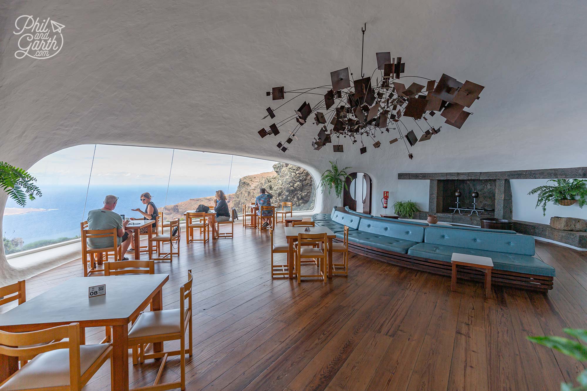 Mirador del Rio's fabulous futuristic and contemporary interior built in 1973