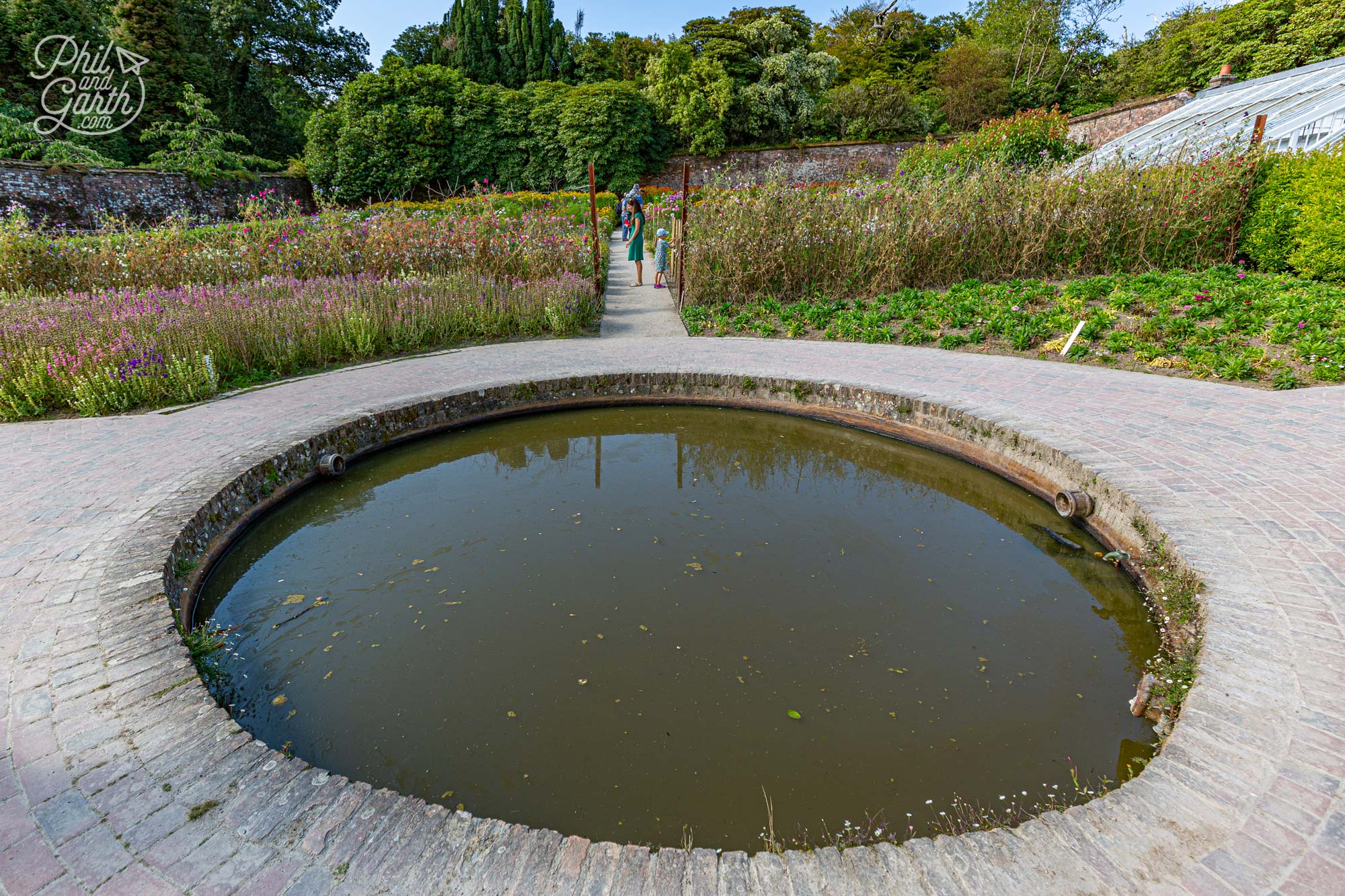The Dipping Pond was used by staff to collect water in watering cans to feed the flowers and plants
