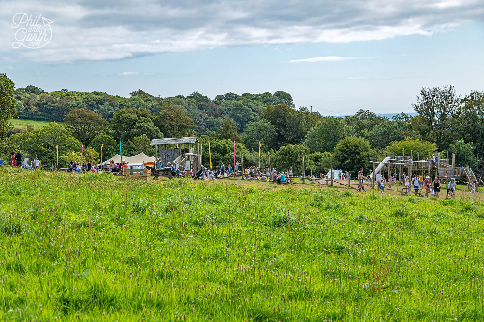 The East Lawn features a childrens play area