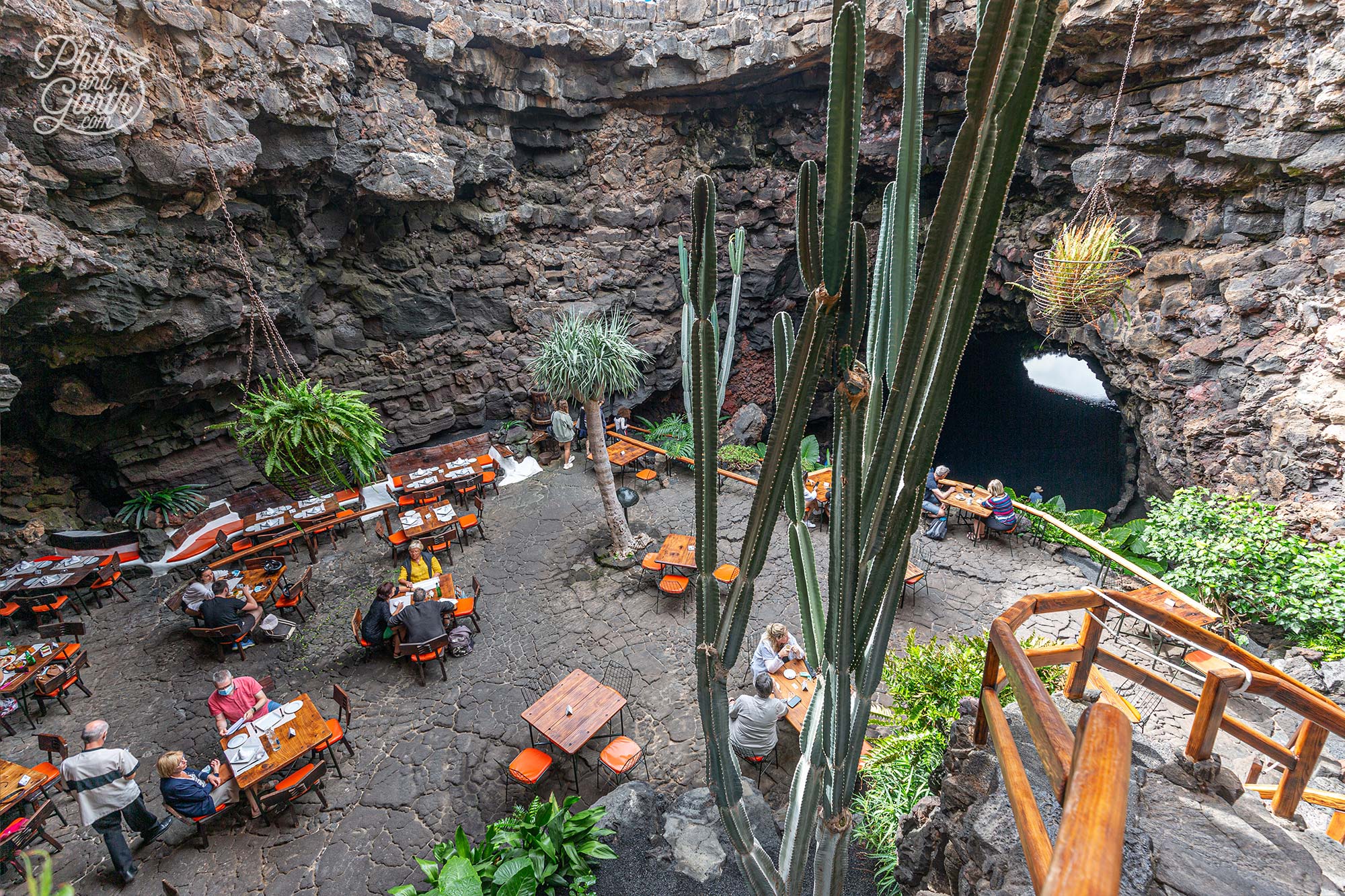 The most fabulous location for lunch at the cave restaurant