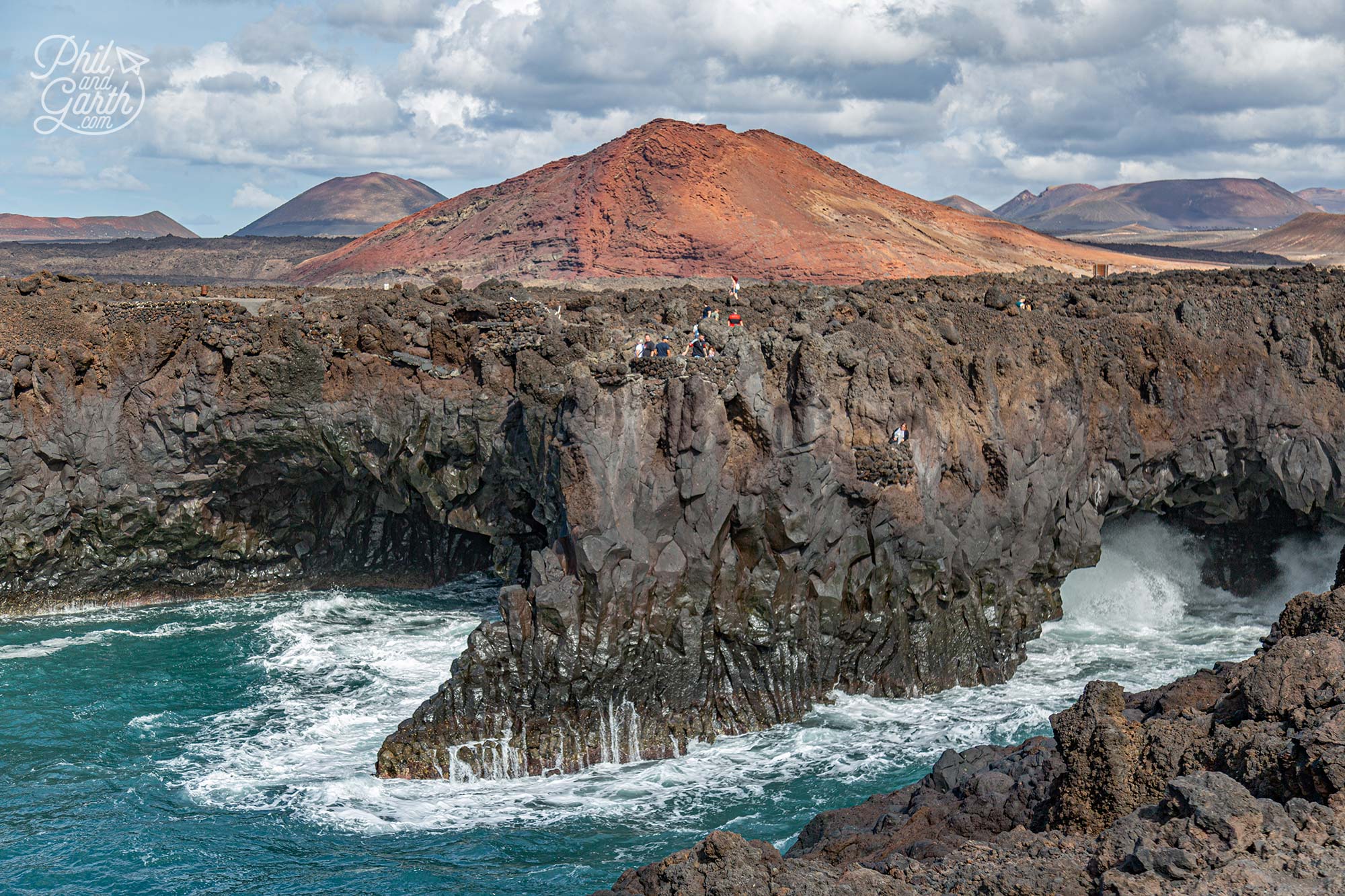 Los Hervideros is 15 minutes from Playa Blanca