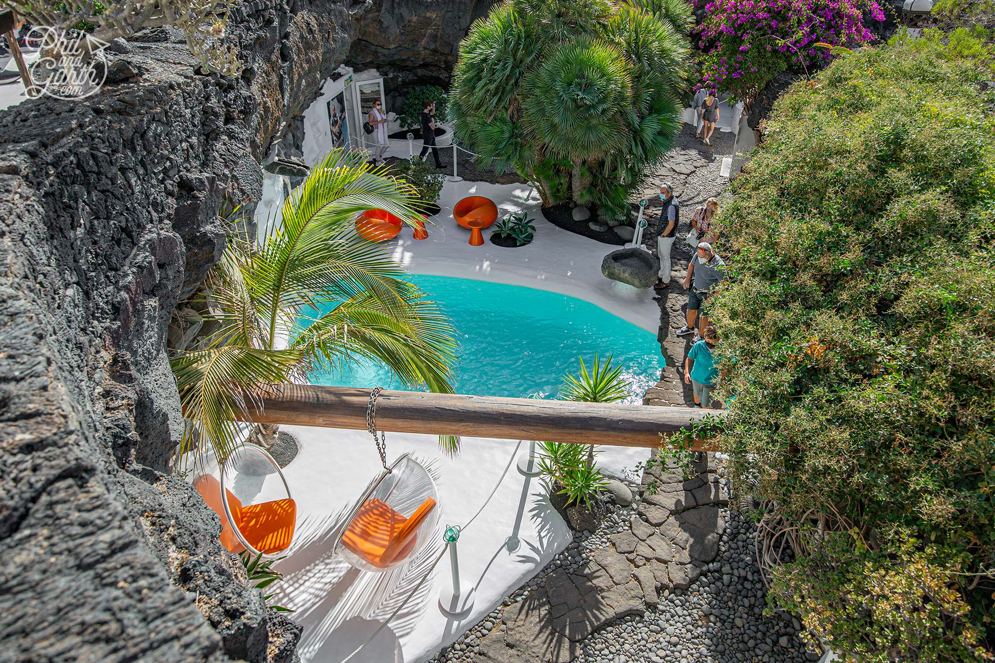 The sunken garden is an oasis of calm and tranquility