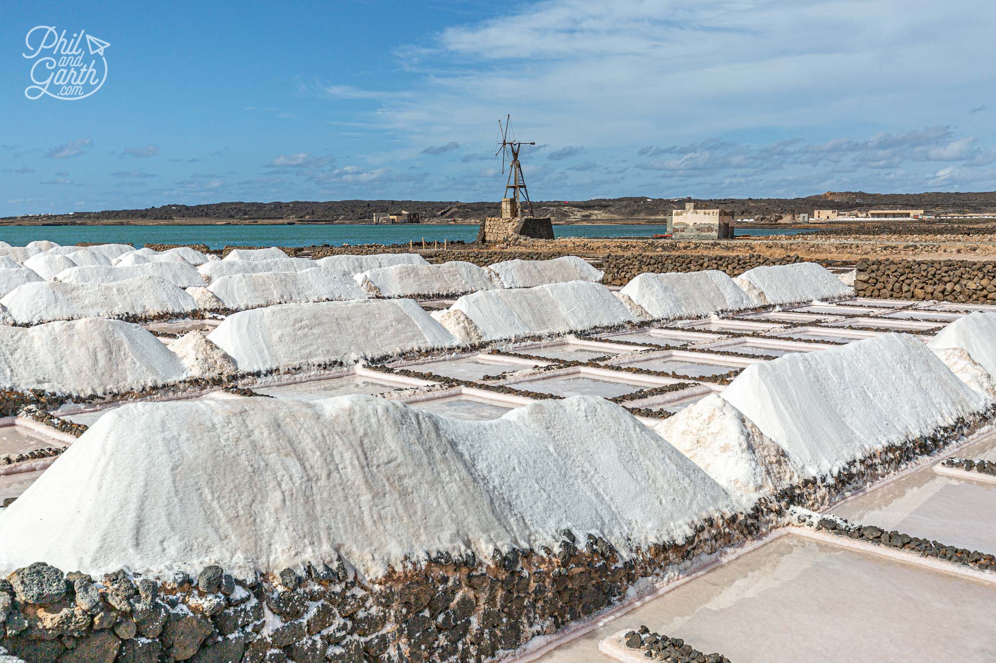 Traditional salt production at Janubio Salt Flats Lanzarote
