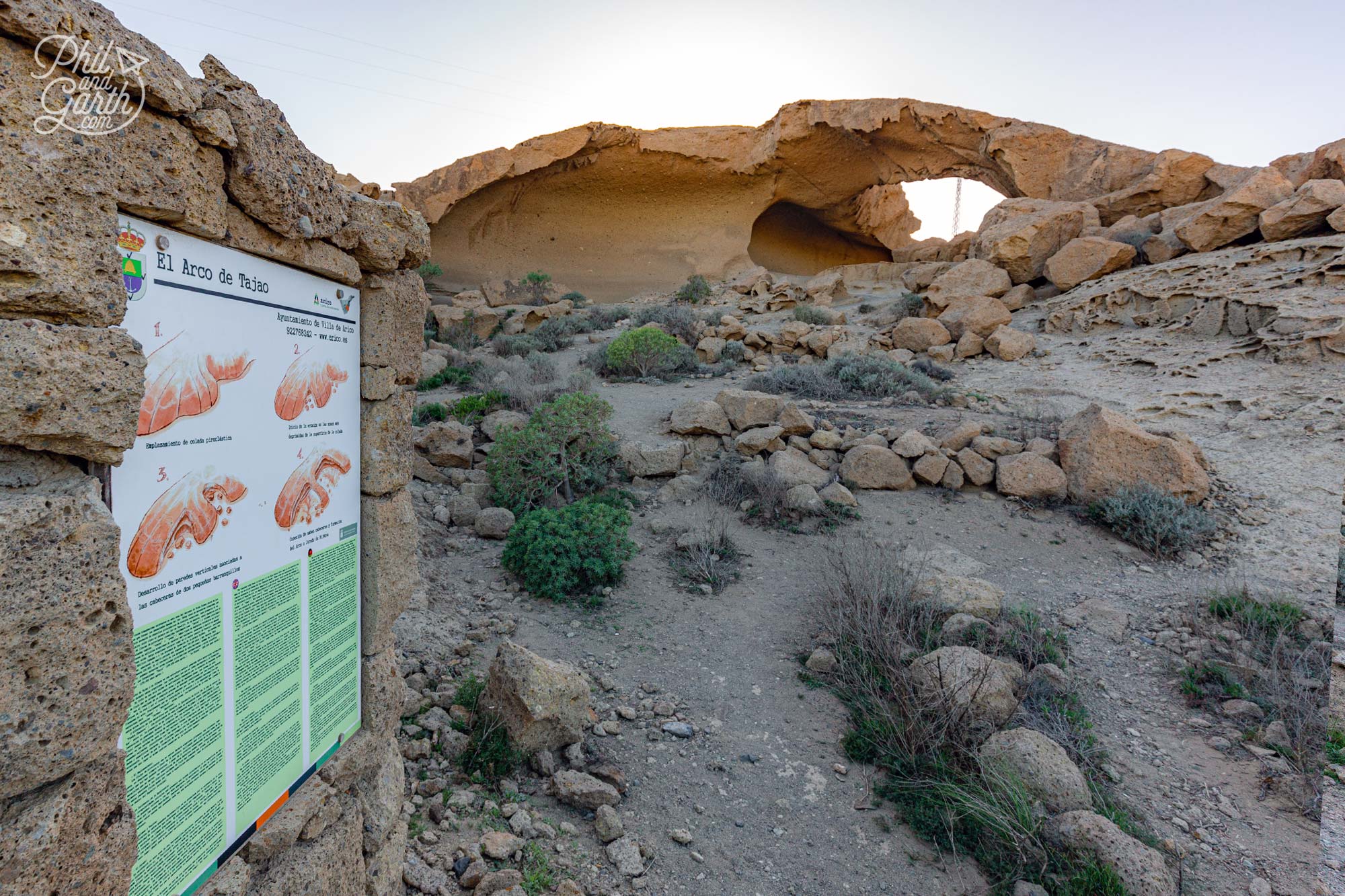 El Arco de Tajao, Tenerife Spain was formed by years of water erosion