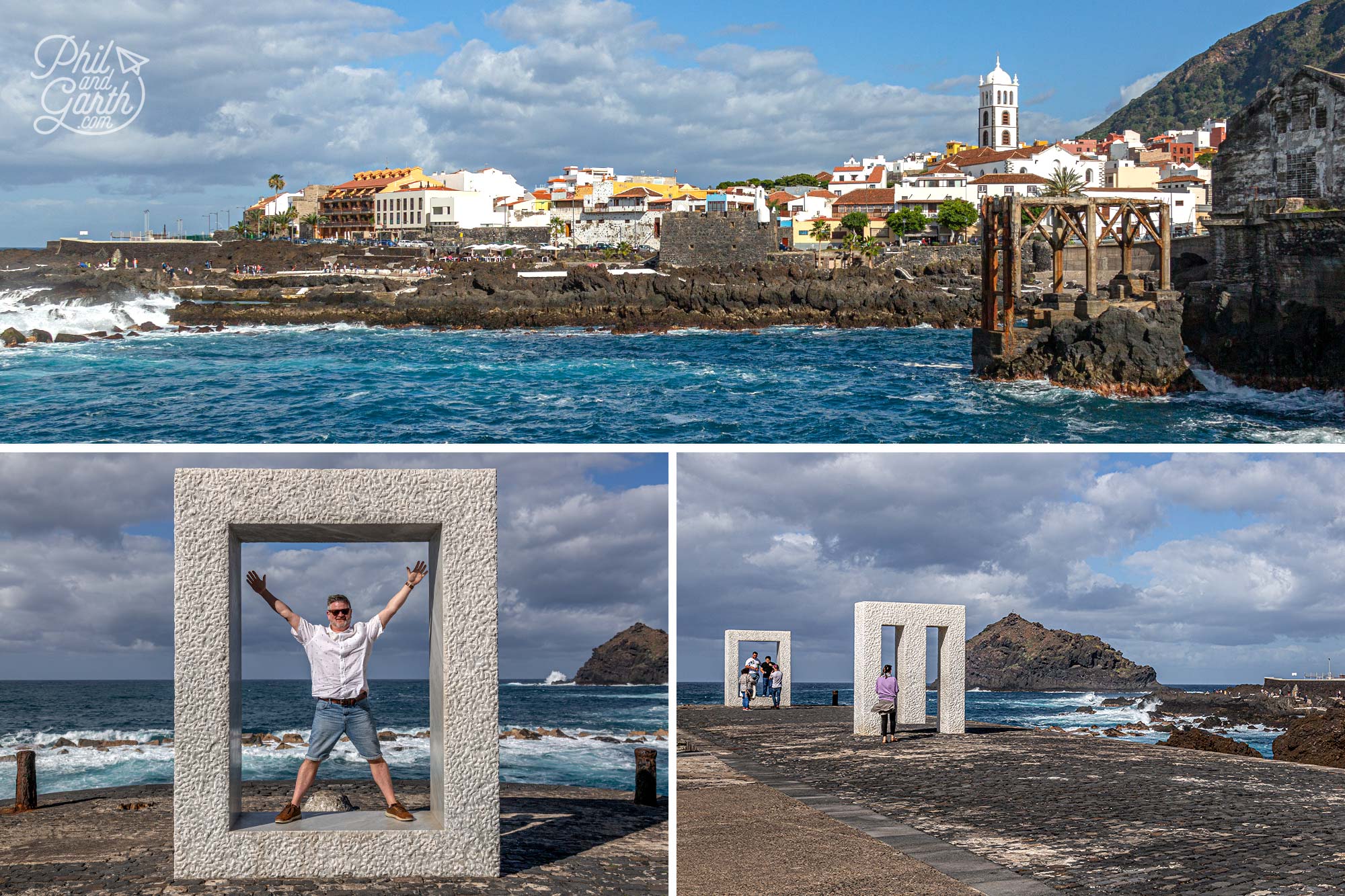 Great views of Garachico from these sculptures on the promenade