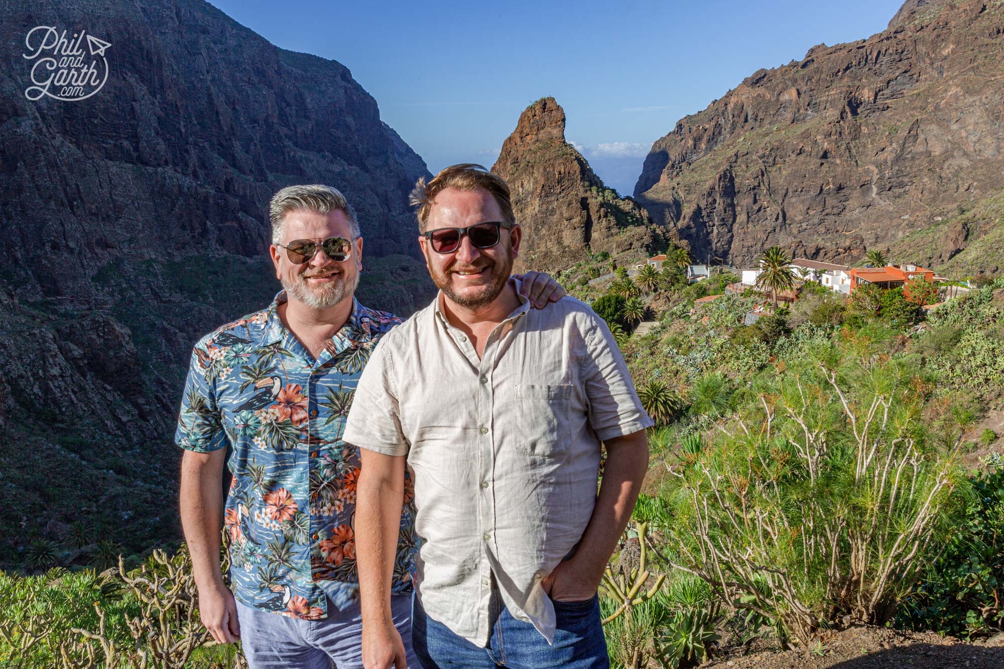 Phil and Garth at Masca Village - The Machu Picchu of Tenerife