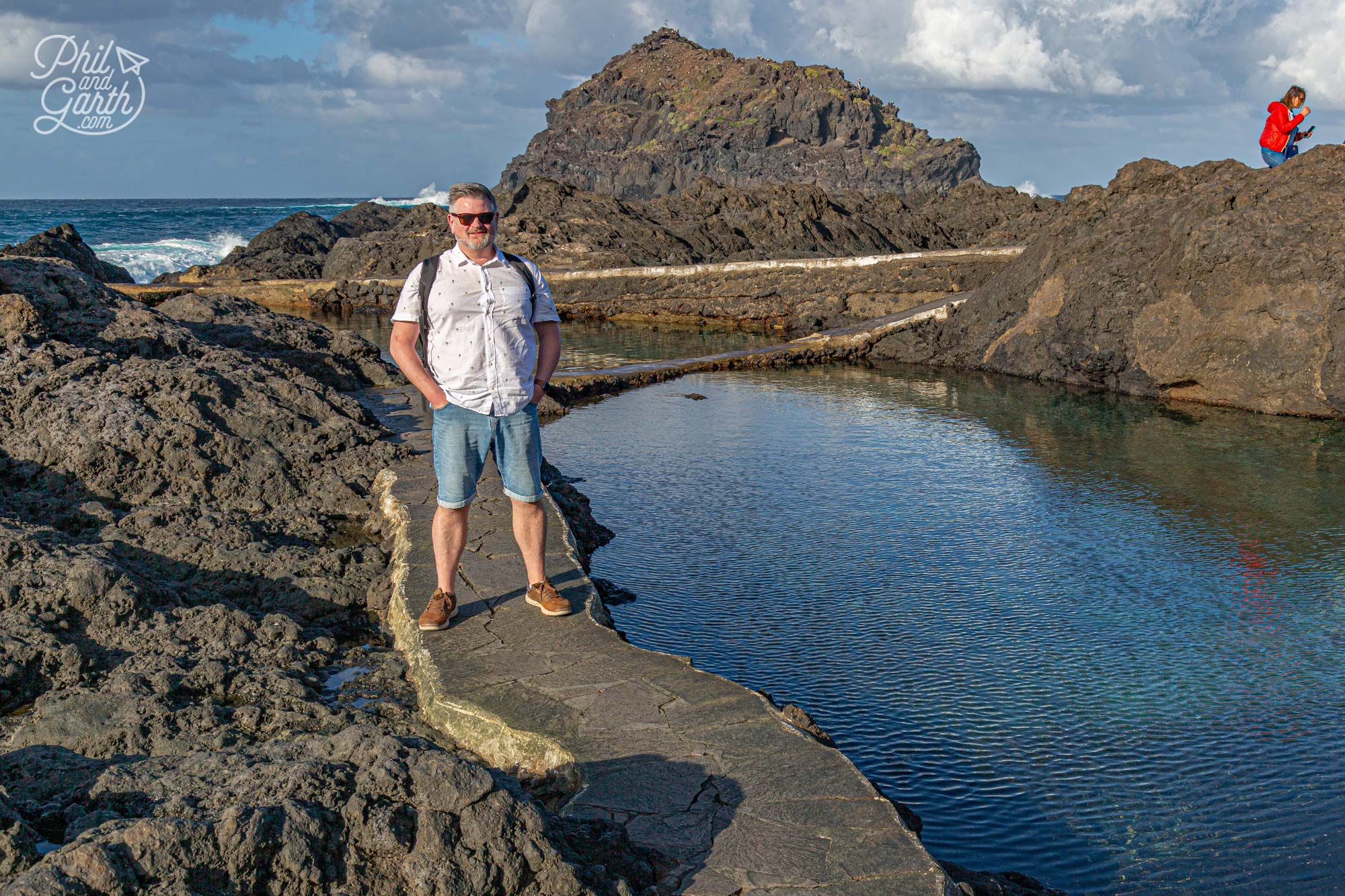 Wandering around these natural volcanic rock pools