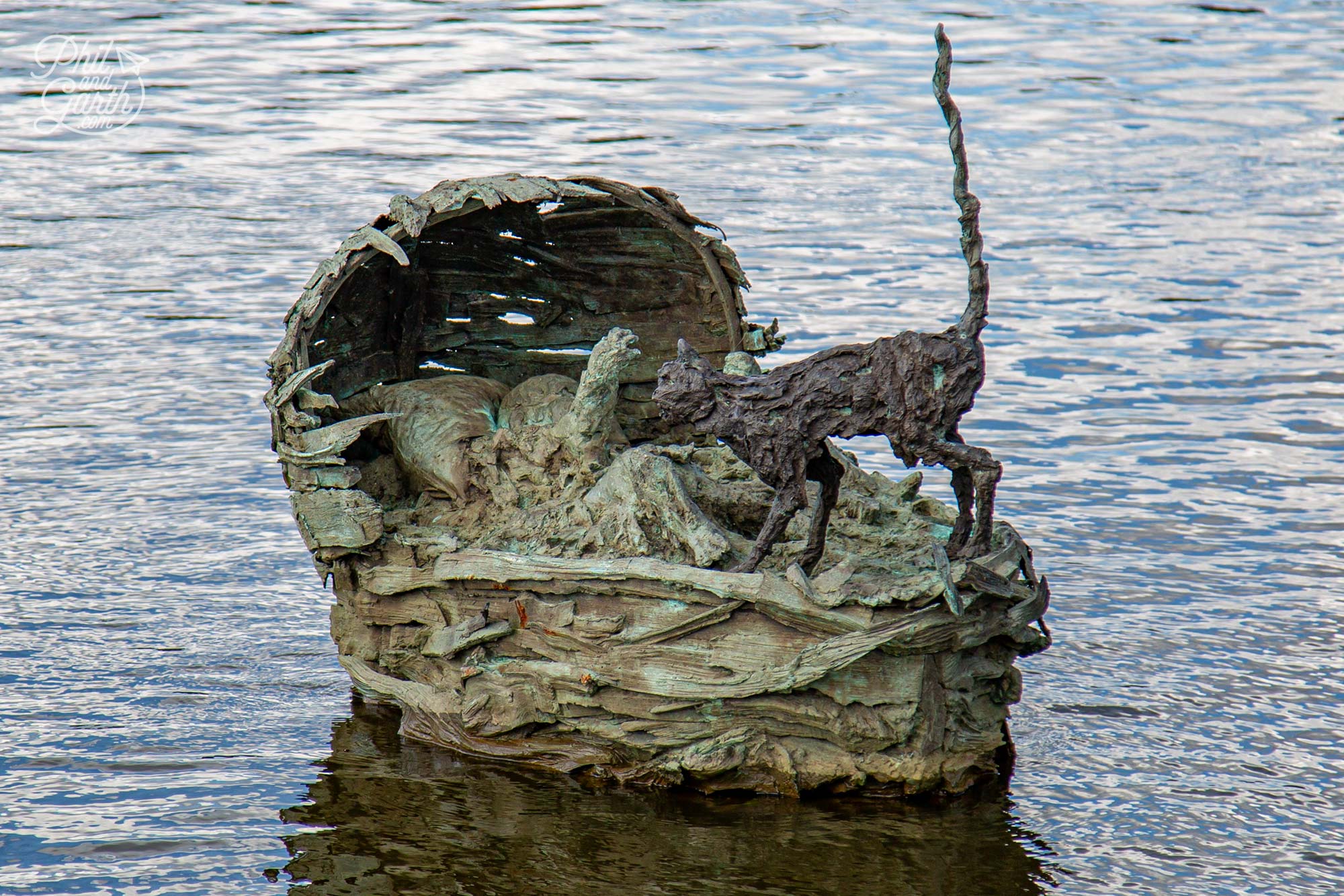 Beatrice's cradle - a commemorative sculpture you can view at the visitor centre