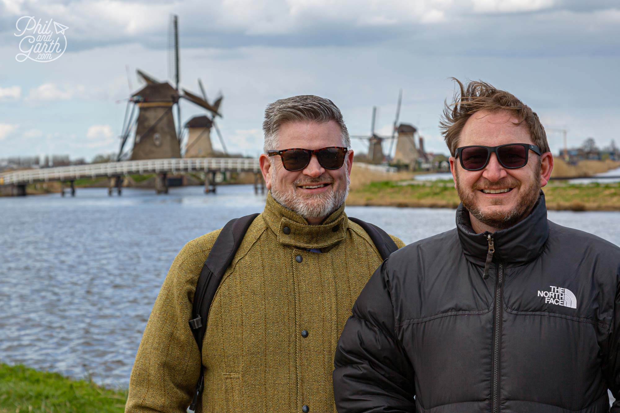 Phil and Garth at Kinderdijk