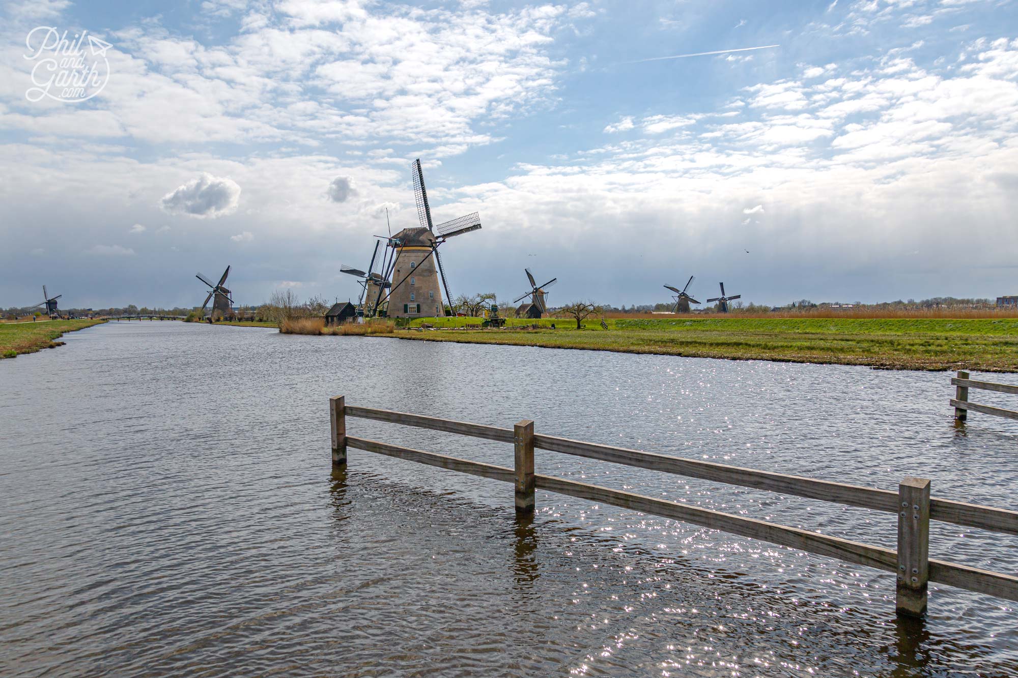 The lovely landscape of windmills at Kinderdijk