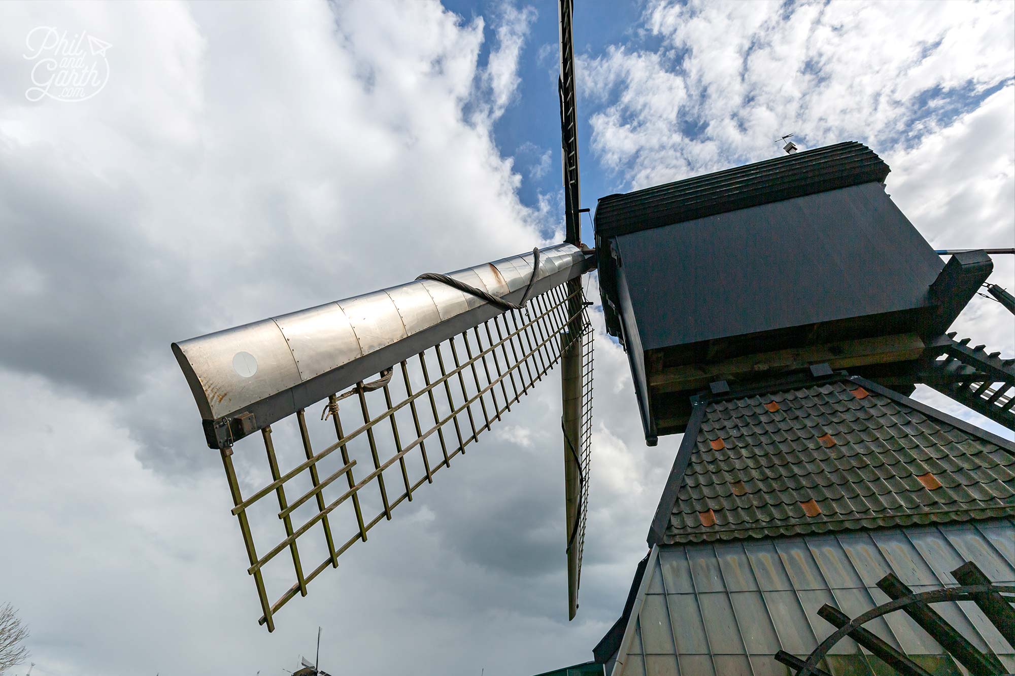 The windmill sails are huge!