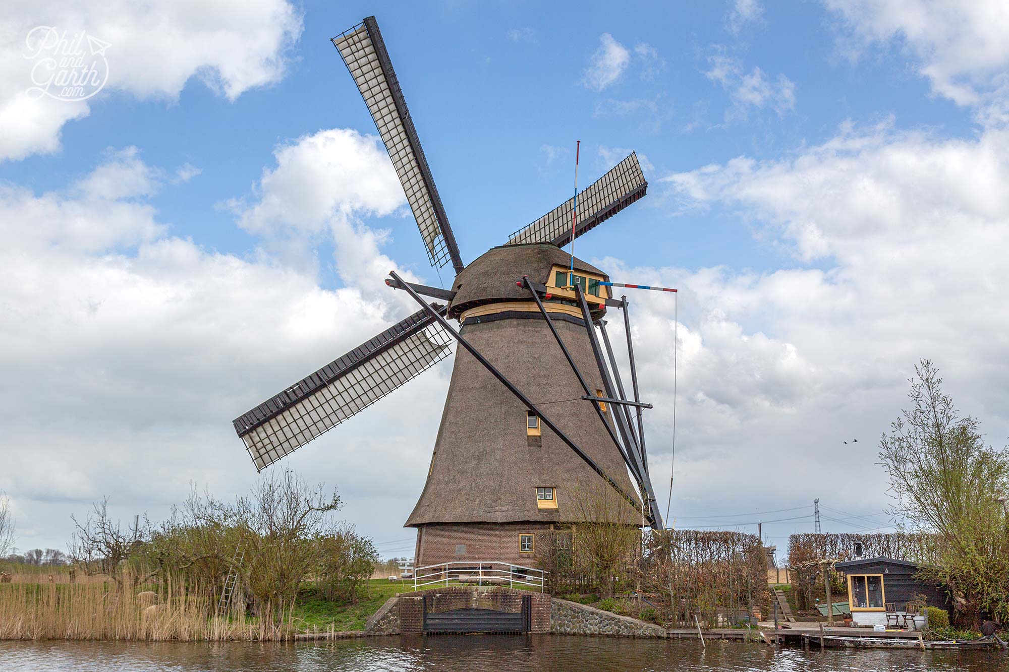 The windmills are all privately owned homes