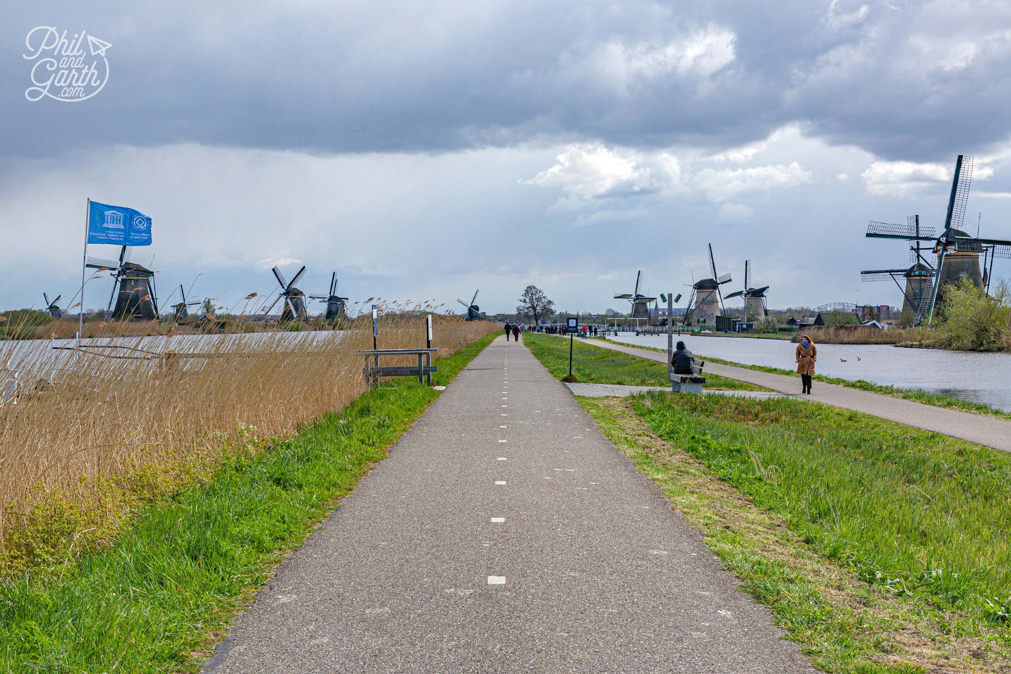 Visit for free by walking down the canal paths to the windmills