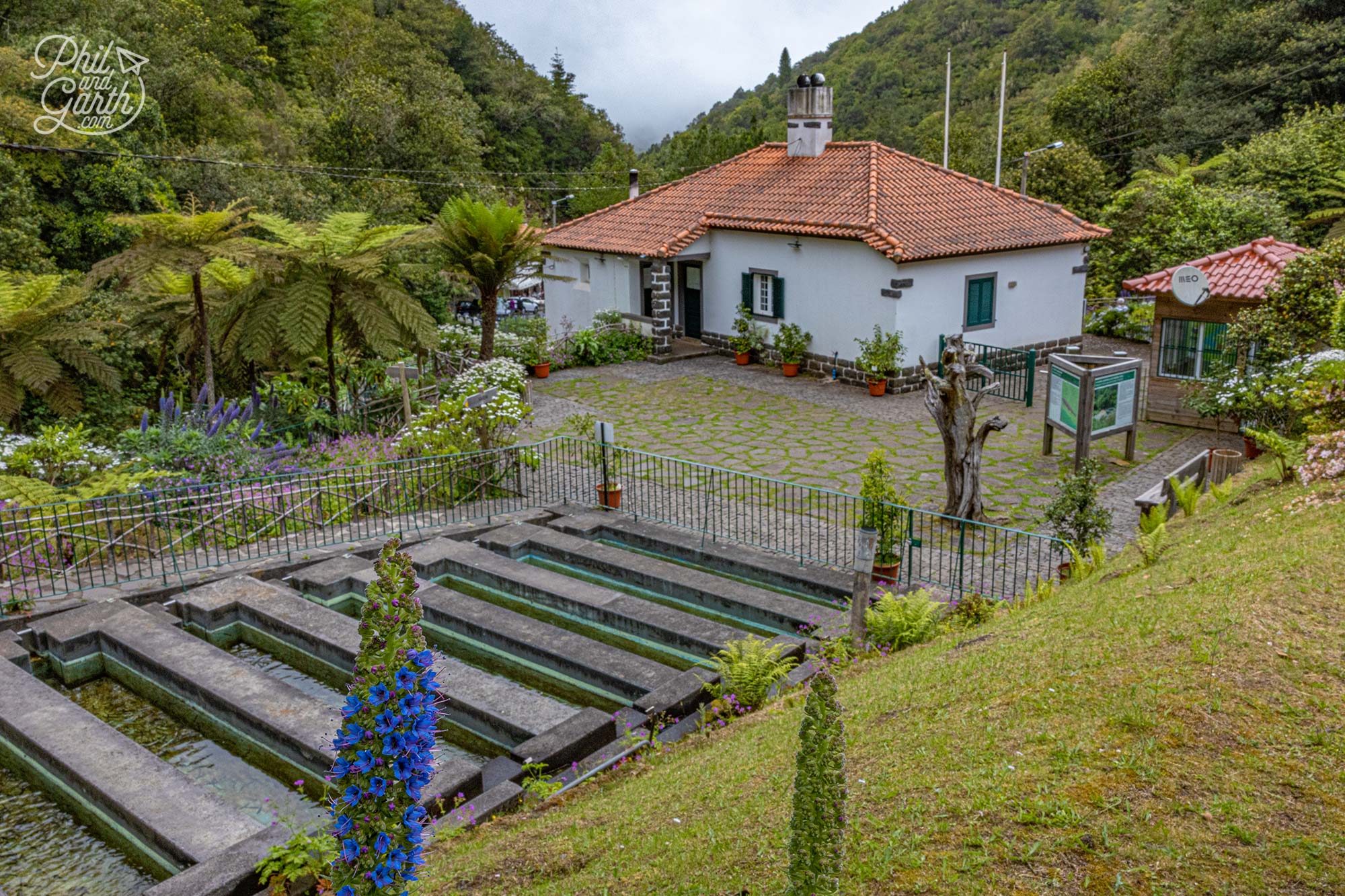 A trout farm at the small village of Ribeiro Frio