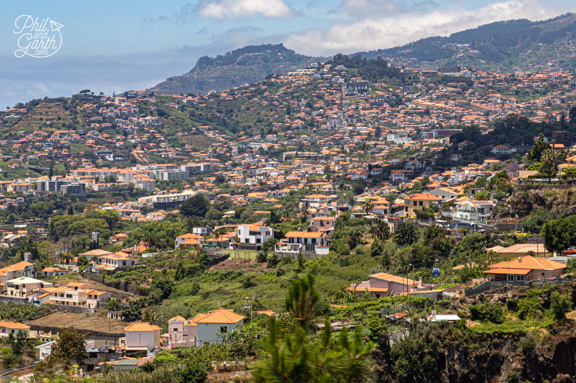 Amazing views of Funchal's lush green landscape