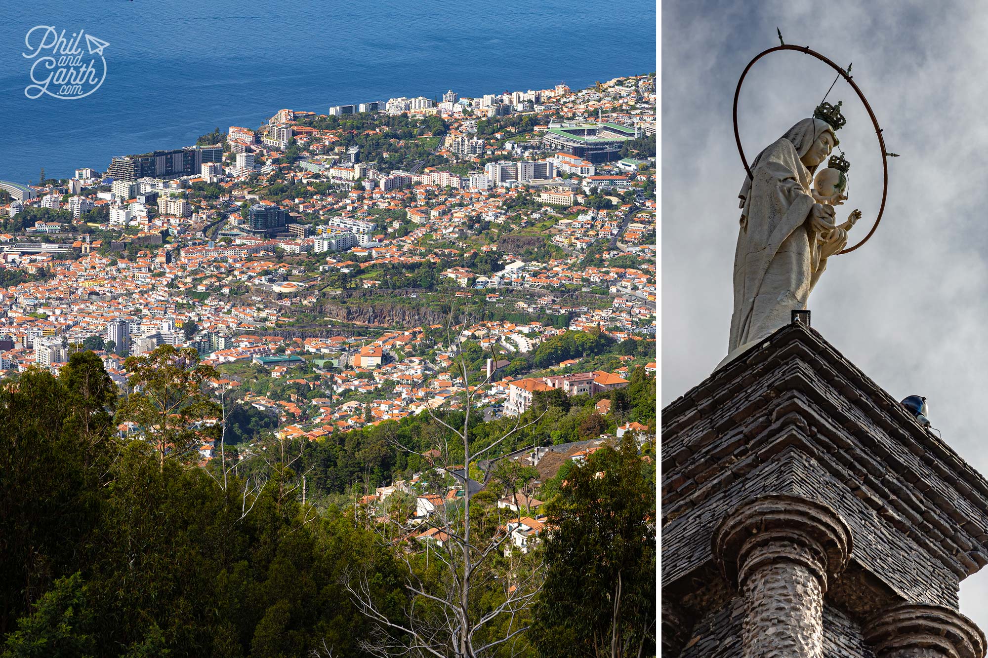 First stop at the Sanctuary of Our Lady of Peace for some epic views over Funchal